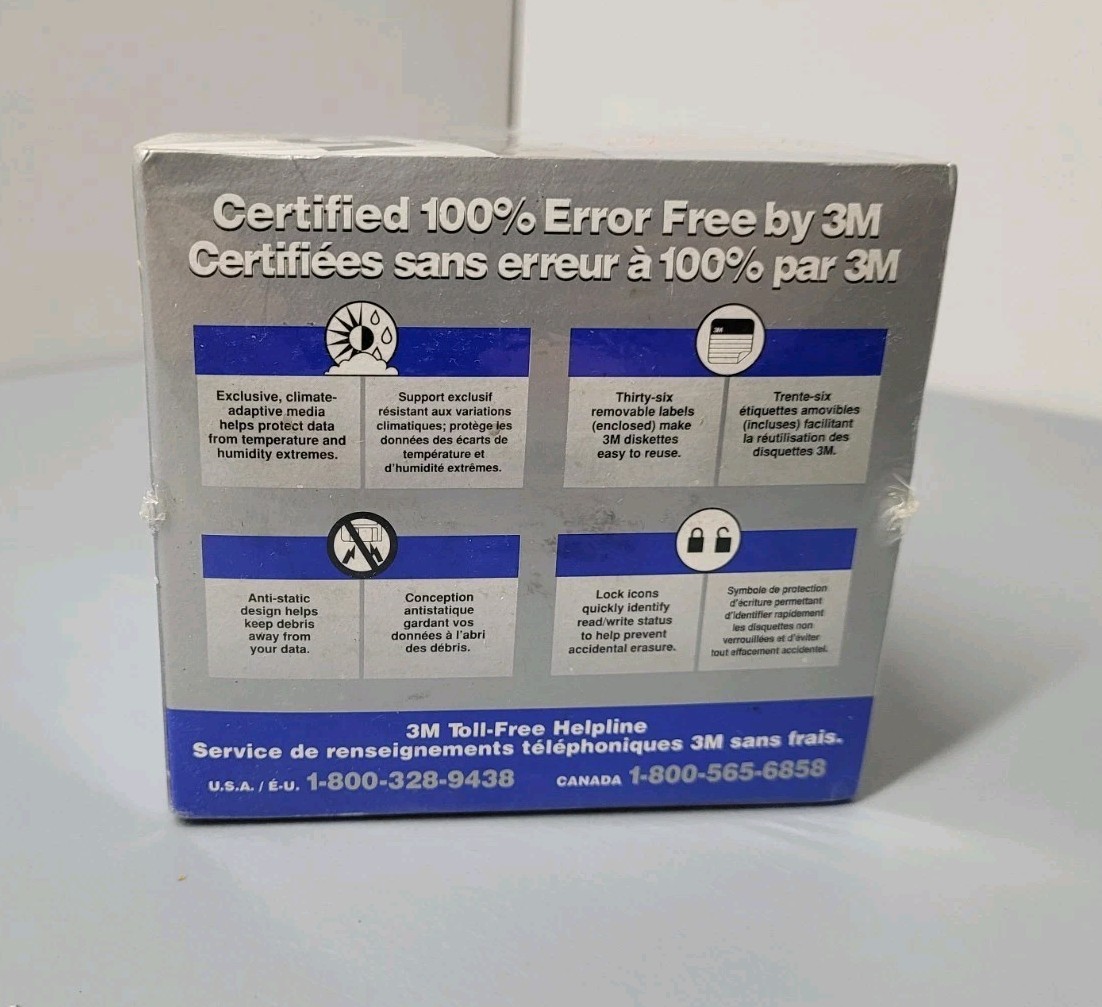 NEW Imation IBM 30 Formatted 1.44MB Rainbow Diskettes Sealed