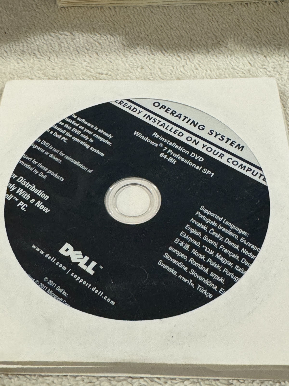 Dell Reinstallation DVD Win 7 Pro SP1 64bit - SEALED!!!