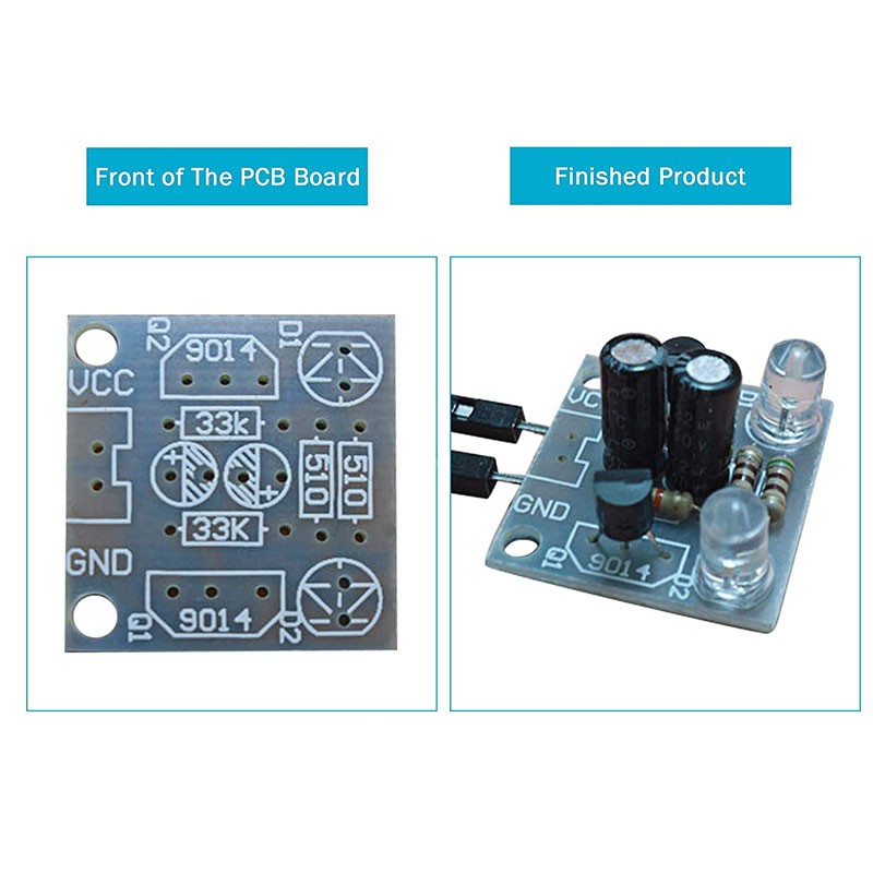 4-Piece Set 5mm LED Flash DIY Kit Electronic Kit PCB Circuit3039