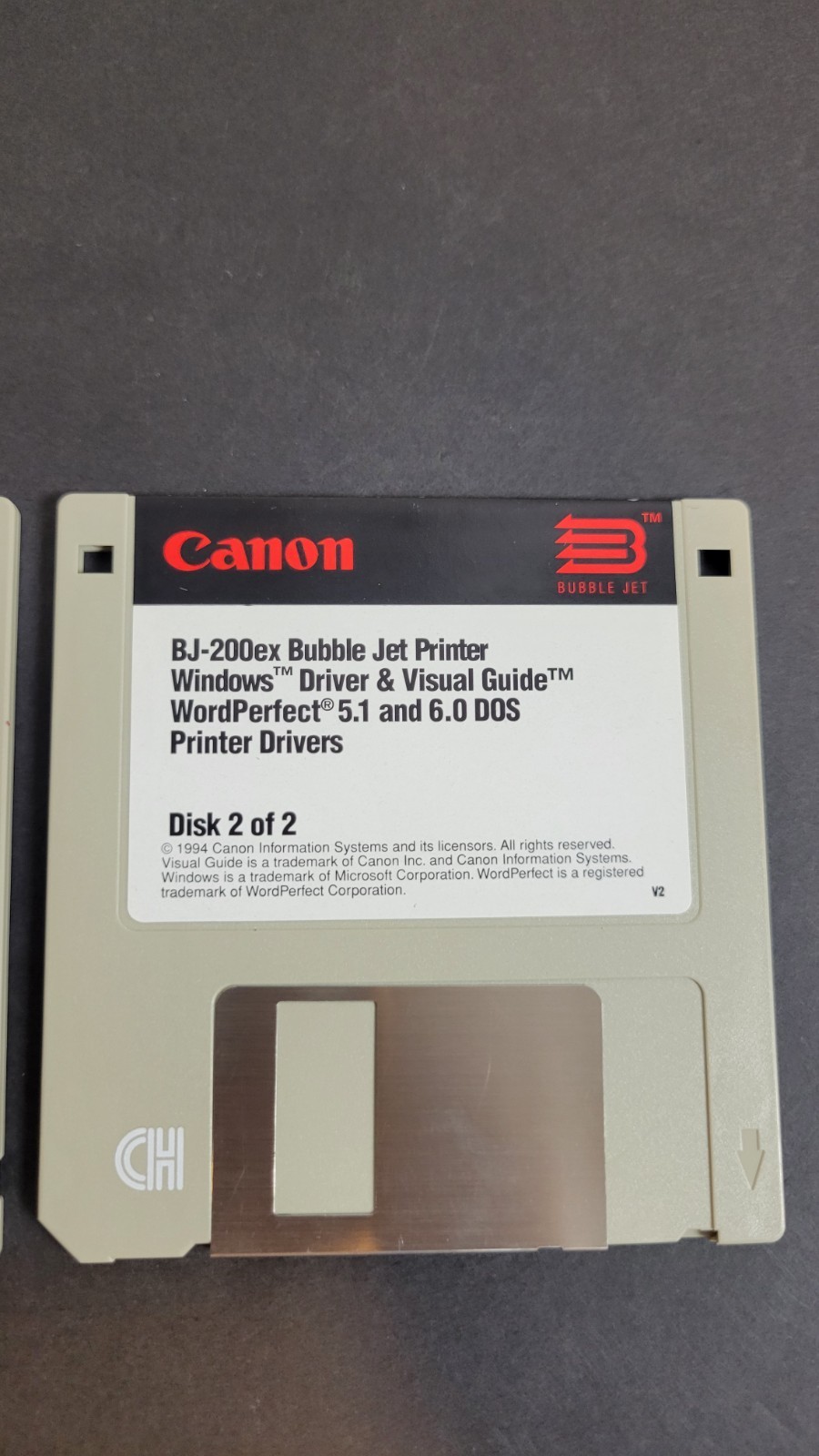 Canon BJ-200ex Bubble Jet Printer Drivers & Visual Guide Disks (2-Disk Set)