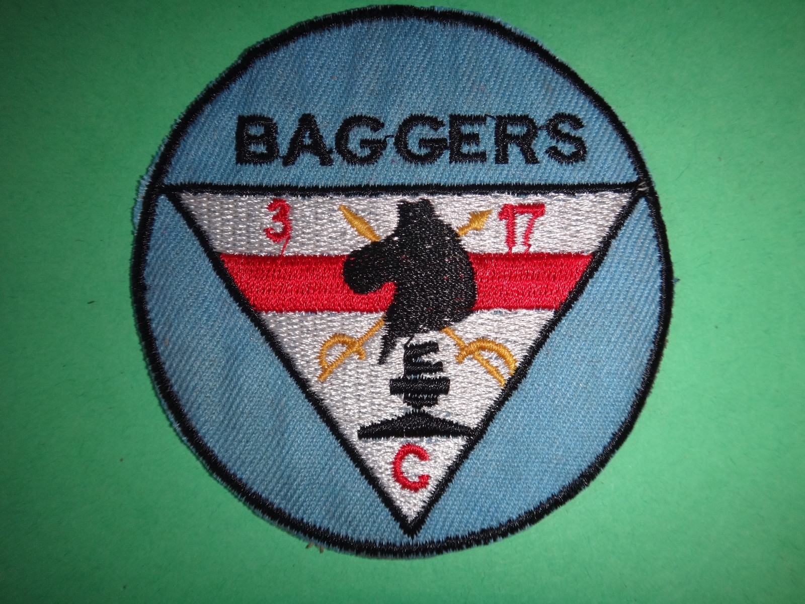US C Troop 3rd Squadron 17th Cavalry Regiment BAGGERS Patch From Vietnam War Era