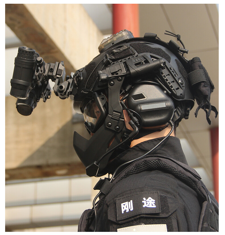 FAST SF Tactical Helmet Night Vision Goggles Helmet Mask Headphone Model