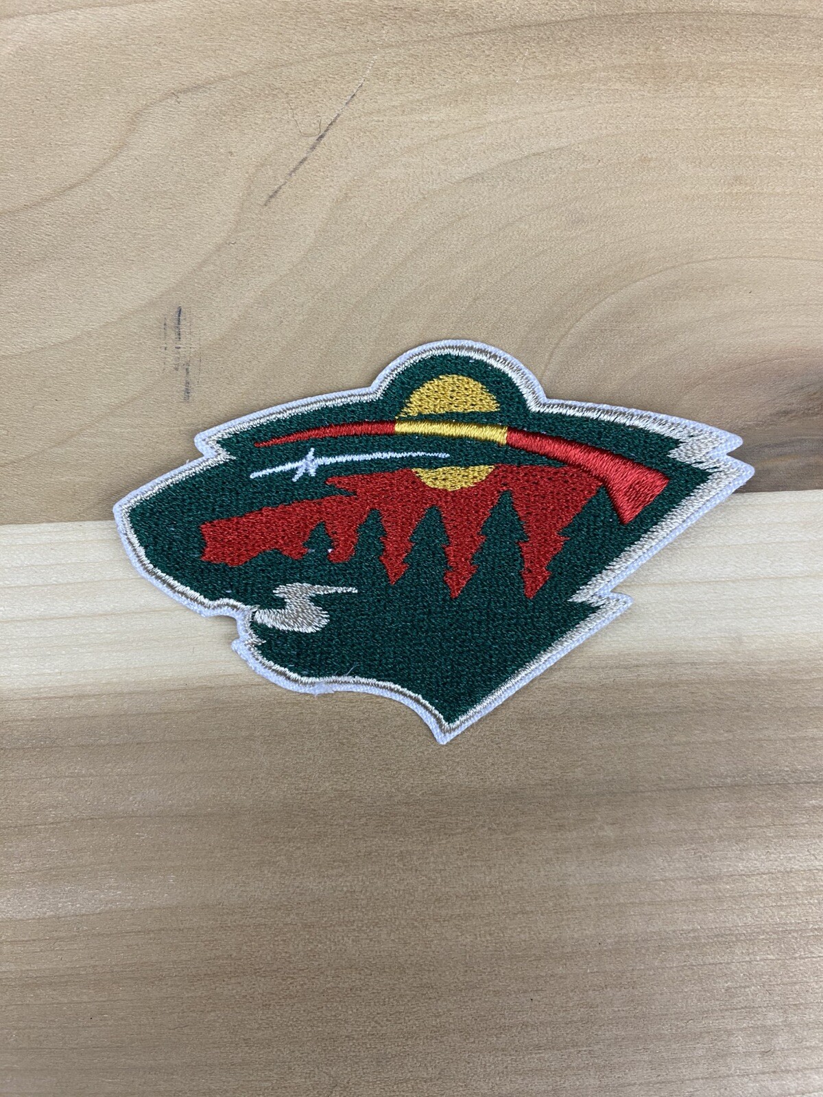 MINNESOTA WILD EMBROIDERED IRON IN PATCH 2.0" x 3.25"