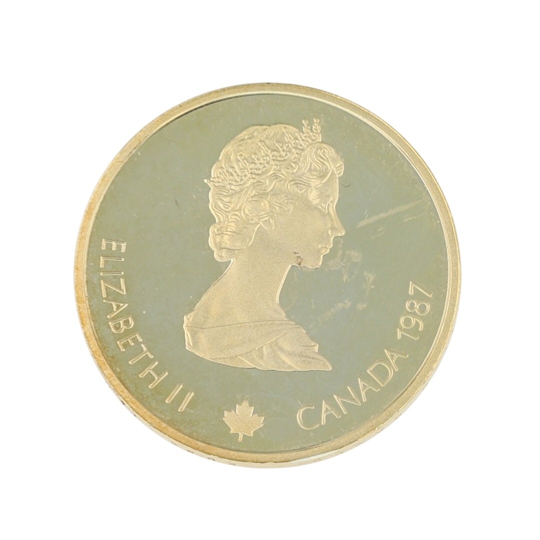 1988 Calgary XVth Winter Olympic Games $100 Canadian Gold Coin with Sleeve