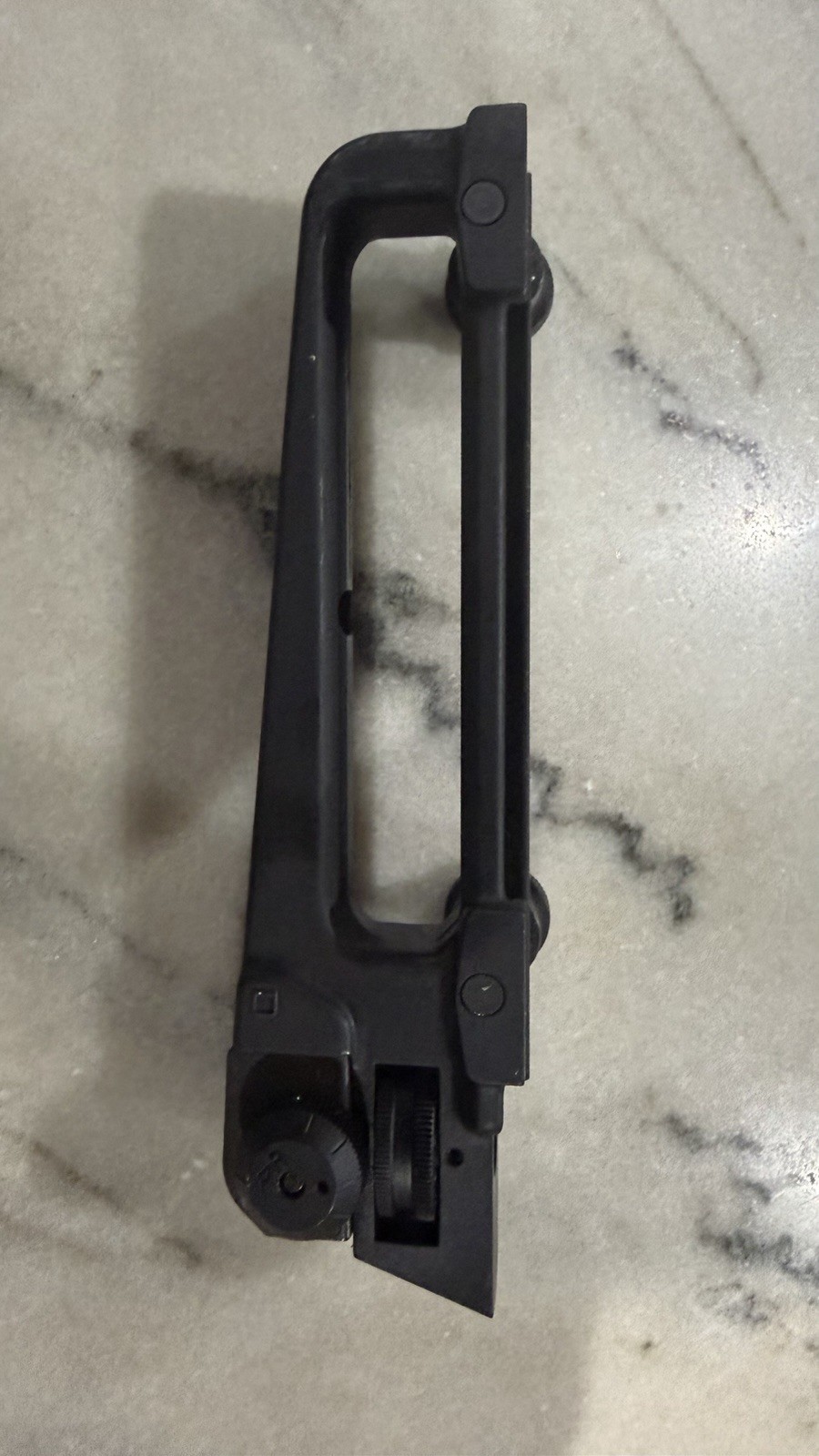 Vintage Military Carry Handle Adjustable Rear Sight Assembly Aluminum Black