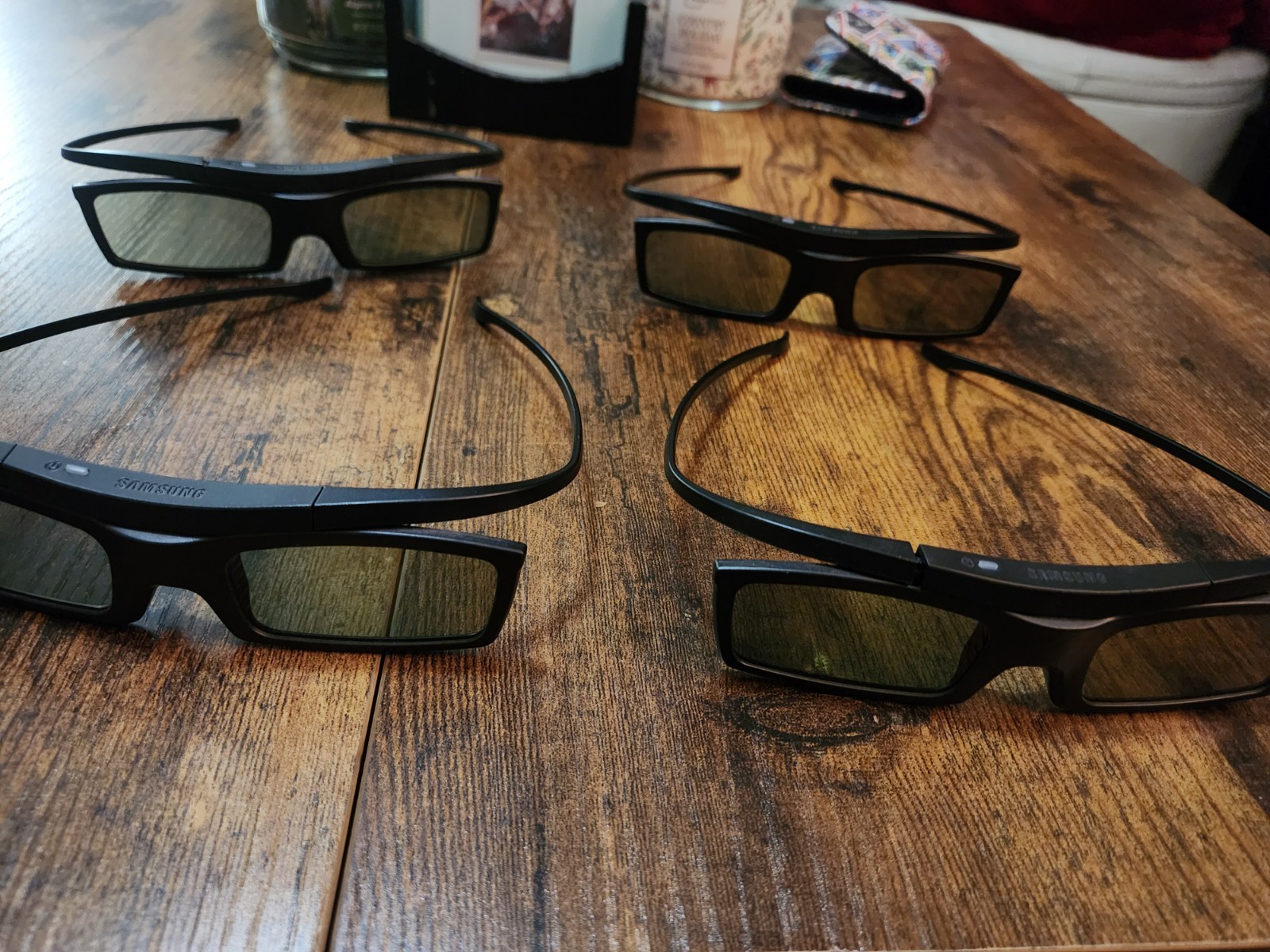 Samsung Active 3D TV Glasses, Black - Lot of 4 Pairs Active 3D Glasses
