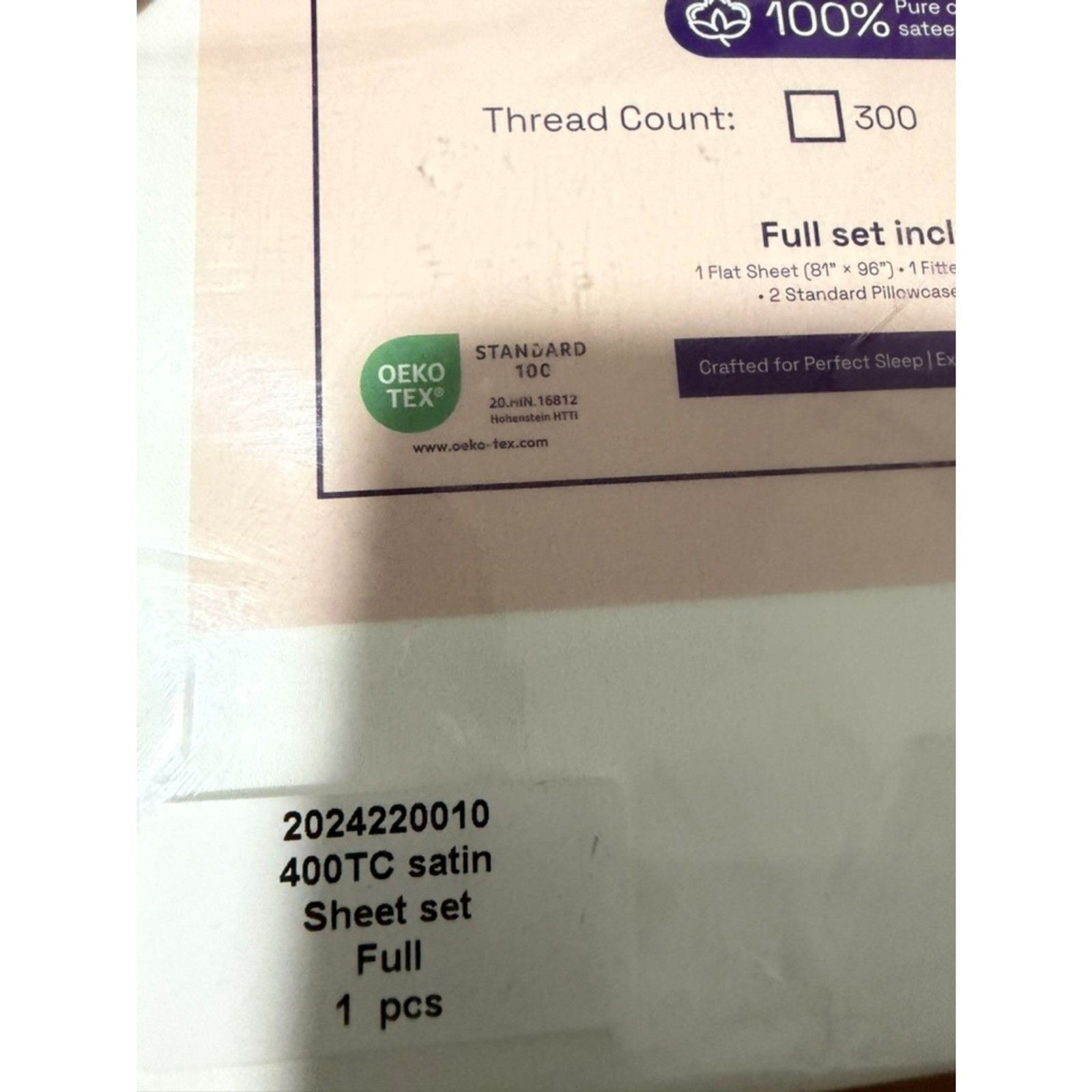 Wakefit 400TC Full Sheet set 4 pc