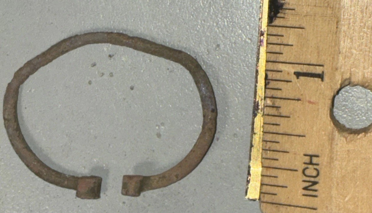 Bronze Omega Brooch Found With A Metal Detector In 1969 Near Hastings England