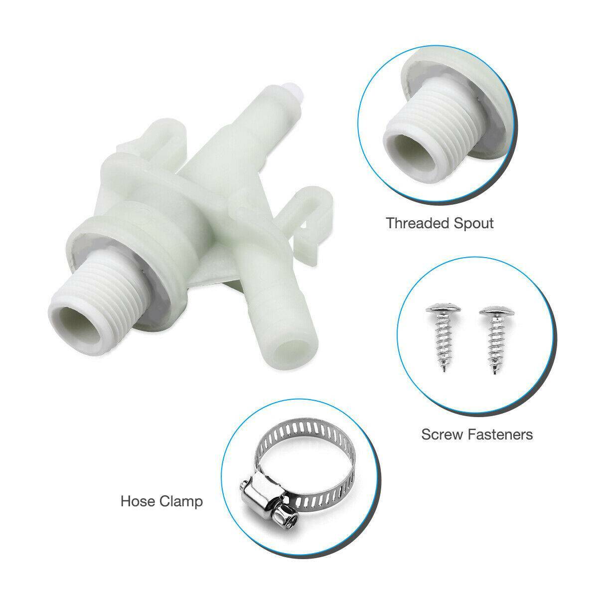 For Dometic 310 Toilet Parts Plastic Water Valve Kit Toilets RV Vacu-flush
