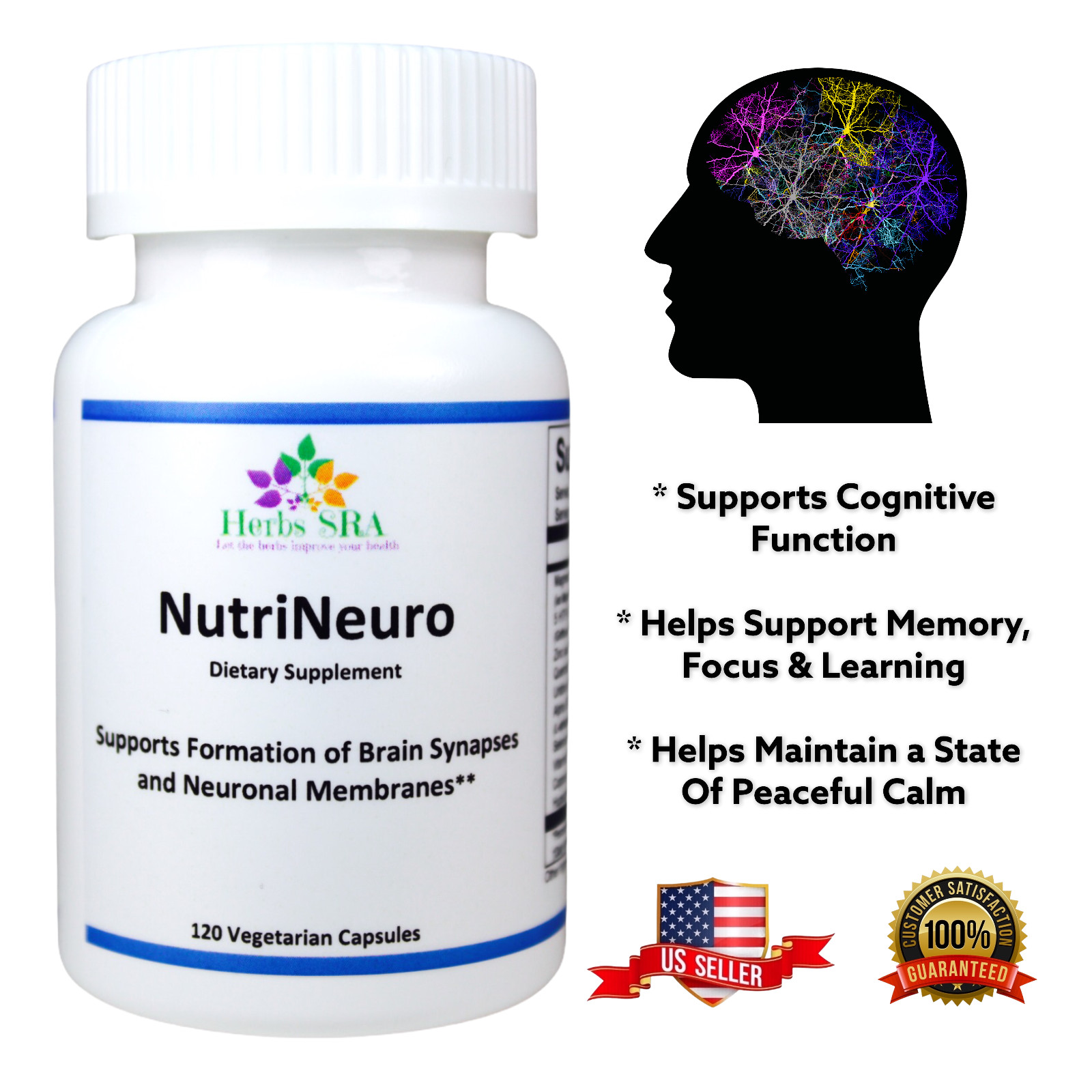 MAGNESIUM L-THREONATE, 5-HTP, ALPHA GPC 120 Capsule, Boost Neurons communication