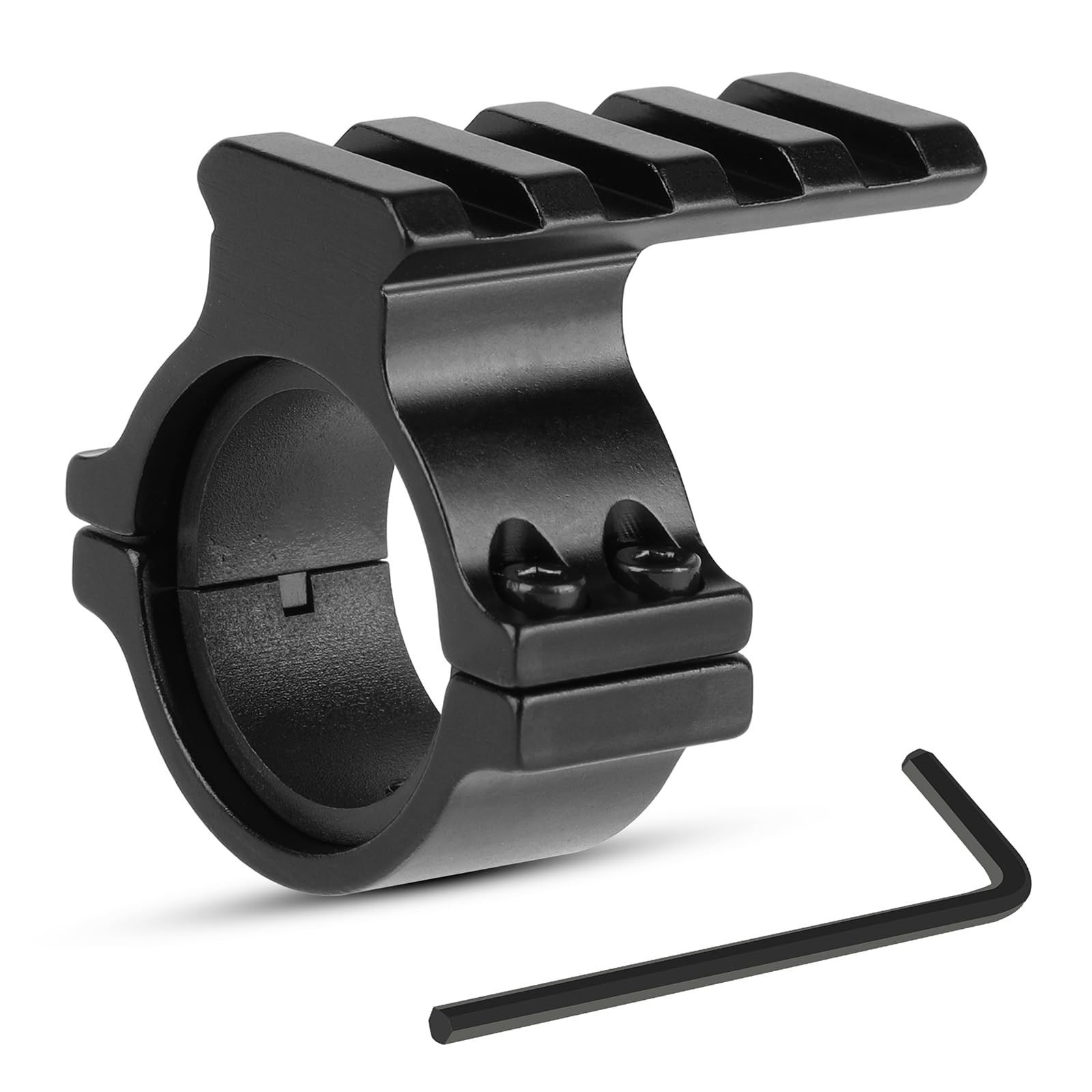 FENTUK 1"/25.4mm & 30mm Rifle Scope Ring Adaptor with Rail - Tactical Black