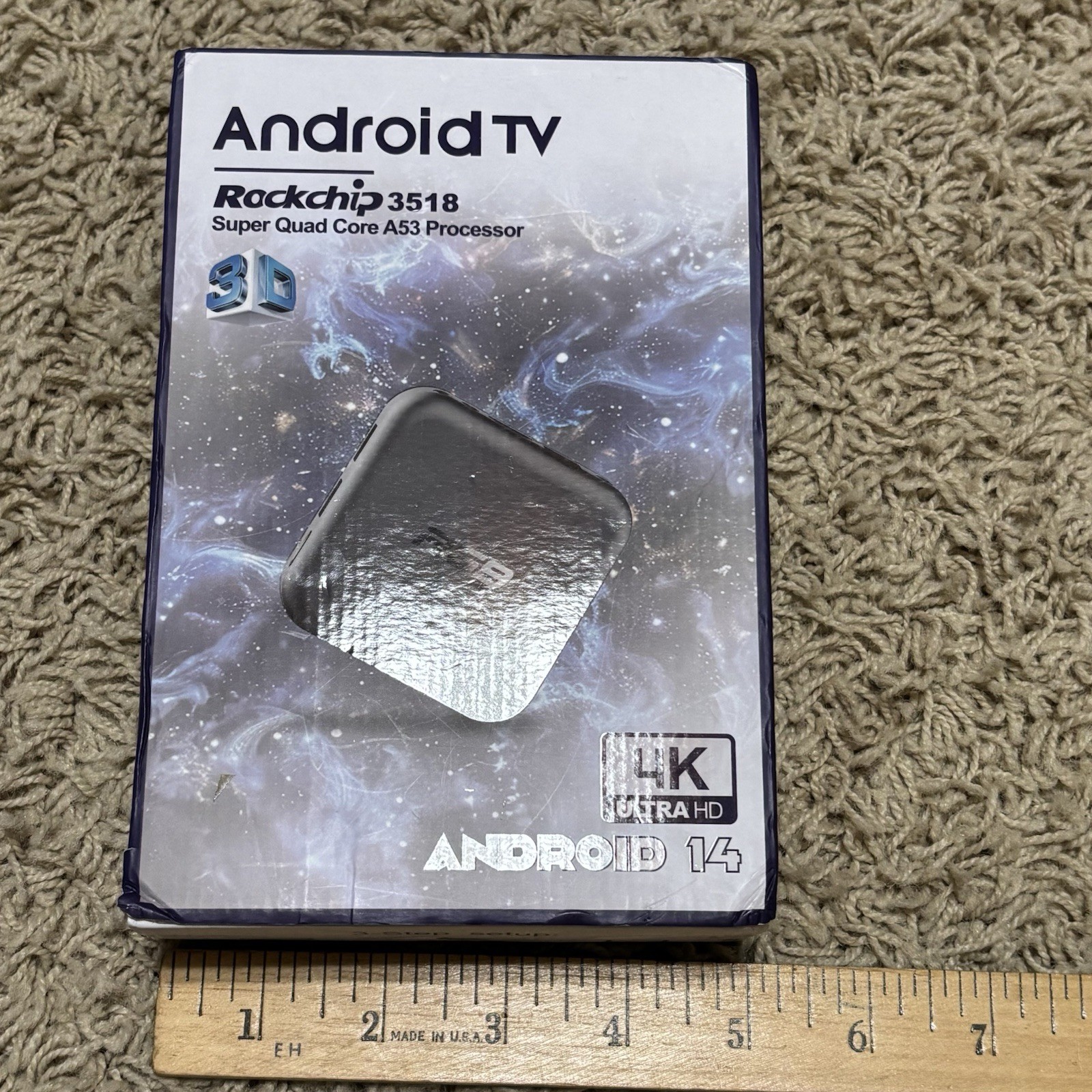 Android 14 TV Box 4K Ultra HD Rockchip 3518 Quad Core Smart Streaming Player