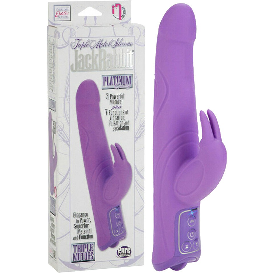 Jack Rabbit Platinum Triple Motors & 7 Functions Pure Silicone Vibrator Massager