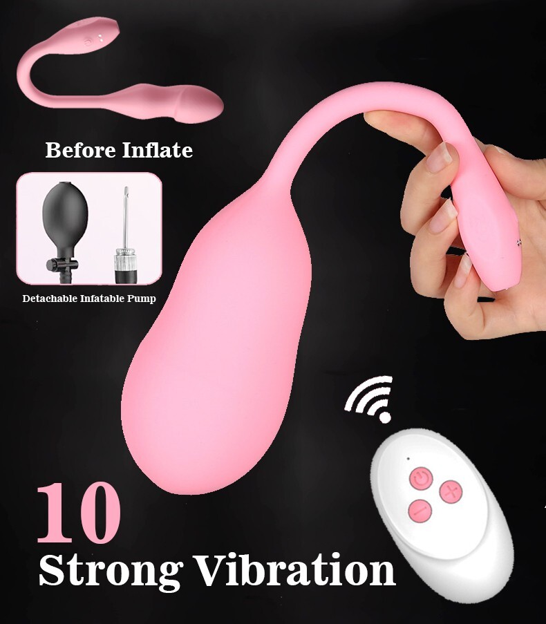 Super Huge Dildo Egg Inflatable Multispeed Anal G-spot Vibrator Women Sex Toy