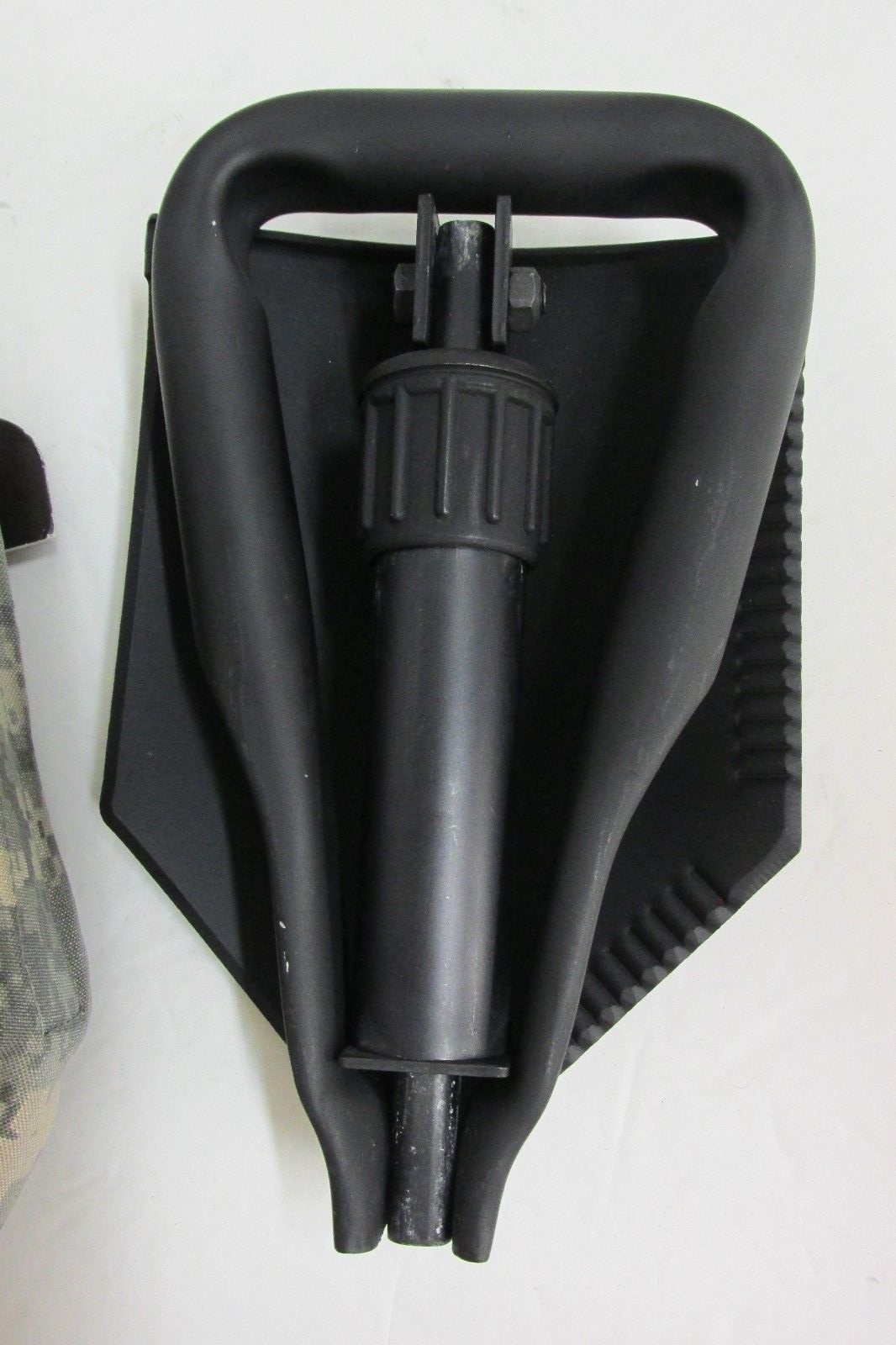 US GI Trifold SHOVEL Entrenching Tool 1990 Ames & ACU Camo Cover Pouch Molle TAG