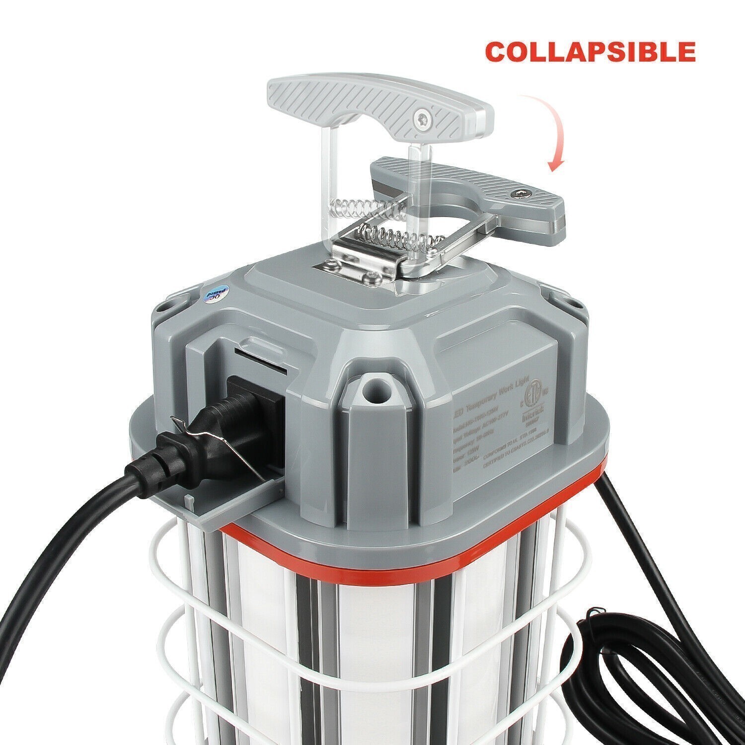80W LED Temporary Work Light Linkable Construction Hanging Jobsite Light 11600LM