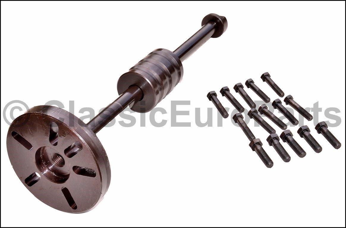 Slide hammer tool for removing siezed rusty car wheel hub spindle stub axle