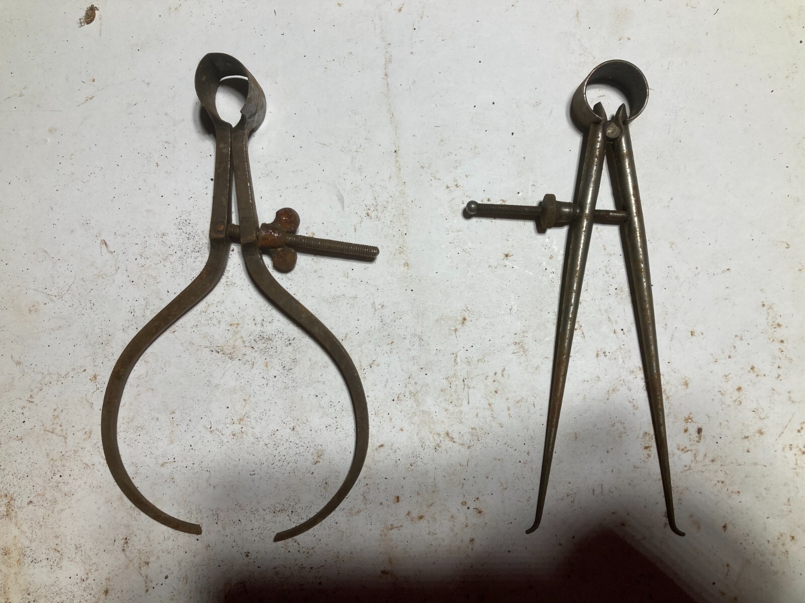 2 Vintage Precision Compass Divider For Carpenter Quality Drafting 6"