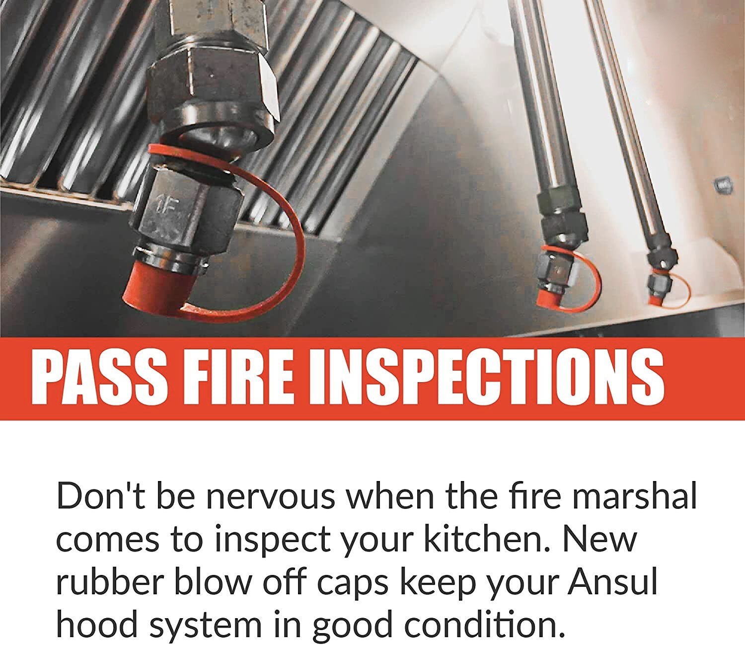 ✅🔥🧯50 Pcs R102 Ansul Type FIRE SUPPRESSION SYSTEM RUBBER BLOW OFF NOZZLE CAP