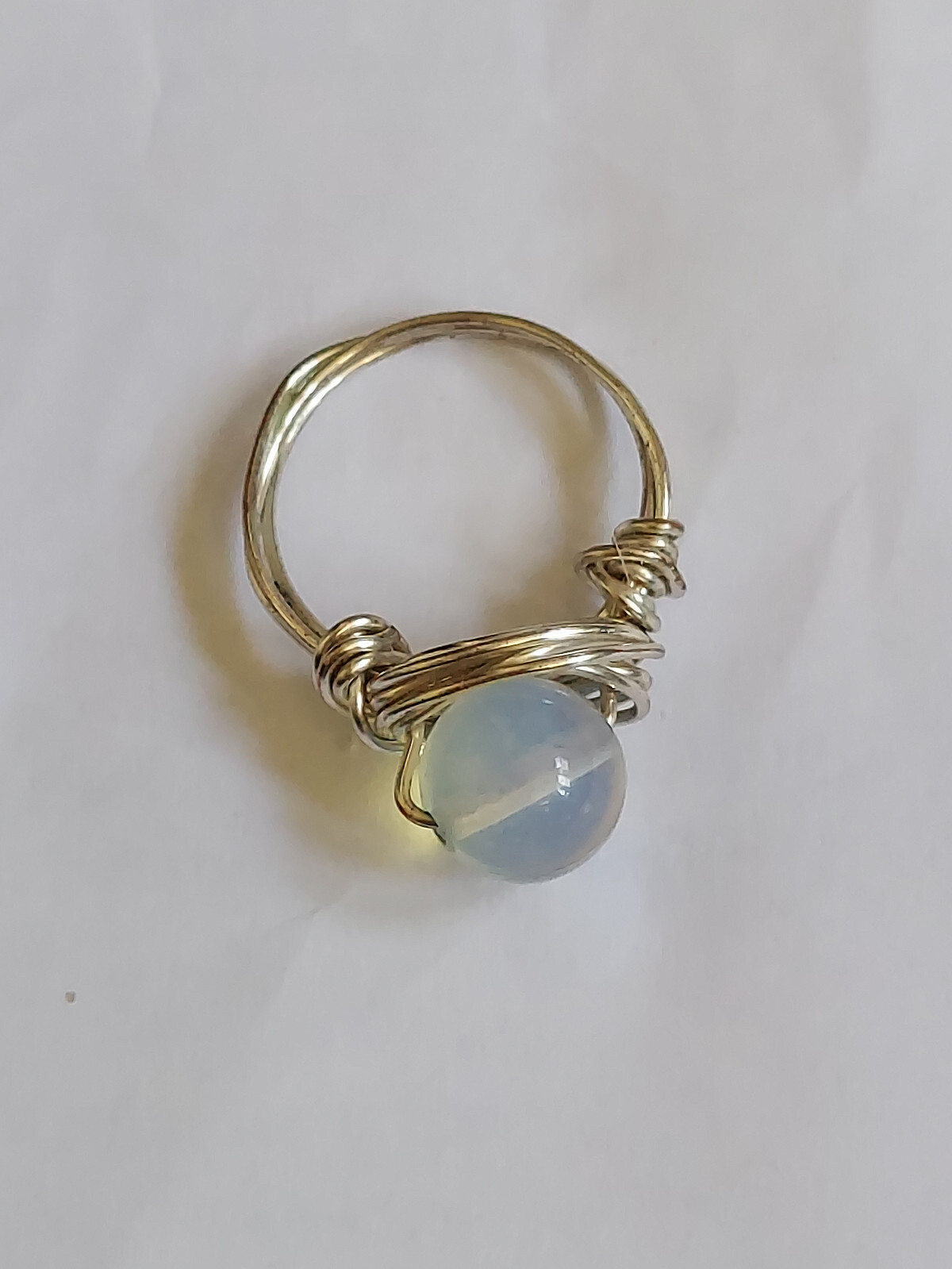 Ring - Crystal and silver wire