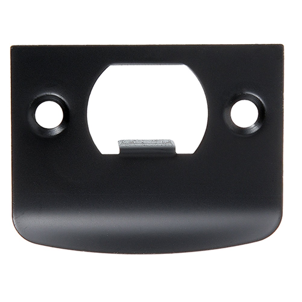 Black Metal Door Strike Plate Reusable Stainless Steel Door Latch Plate