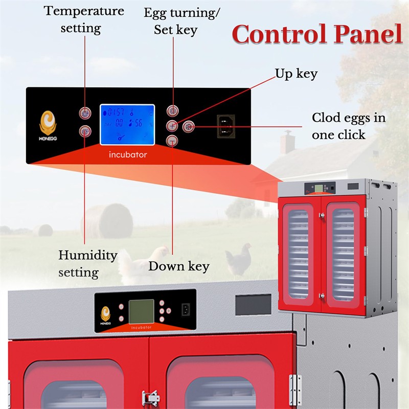1000-Egg Incubator Digital Hatcher w/ Automatic Temperature & Humidity Control