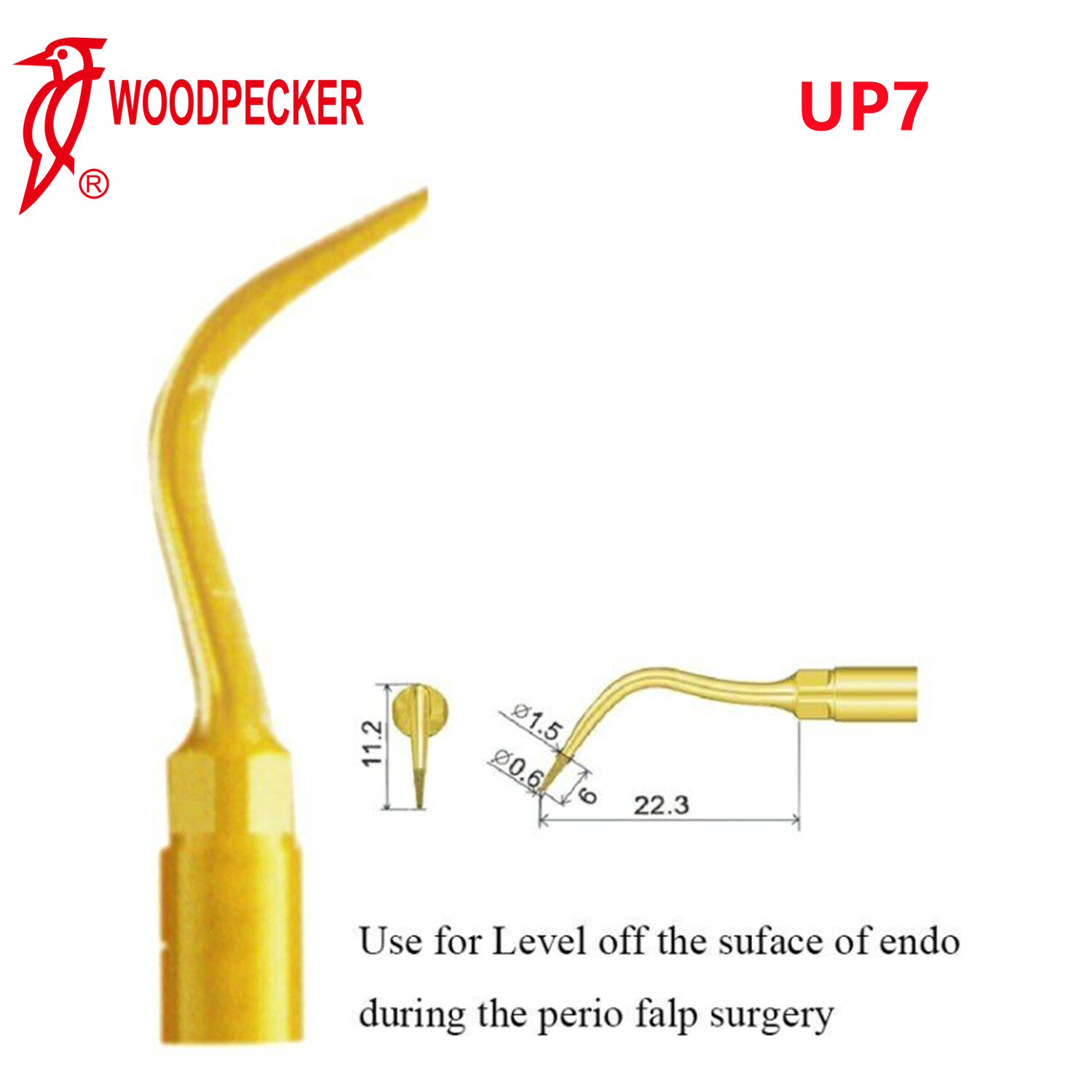 Woodpecker UP7 Piezo Bone Surgery Tips Periodontal Surgery Fit US-II LED Surgery