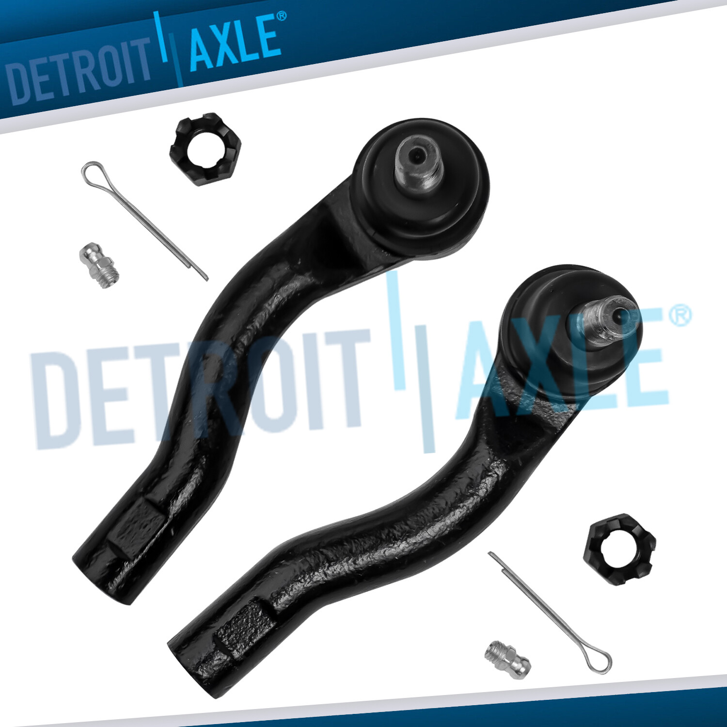 Pair Front Outer Tie Rod Ends for 2006-2009 Milan Zephyr MKZ Ford Fusion Lincoln