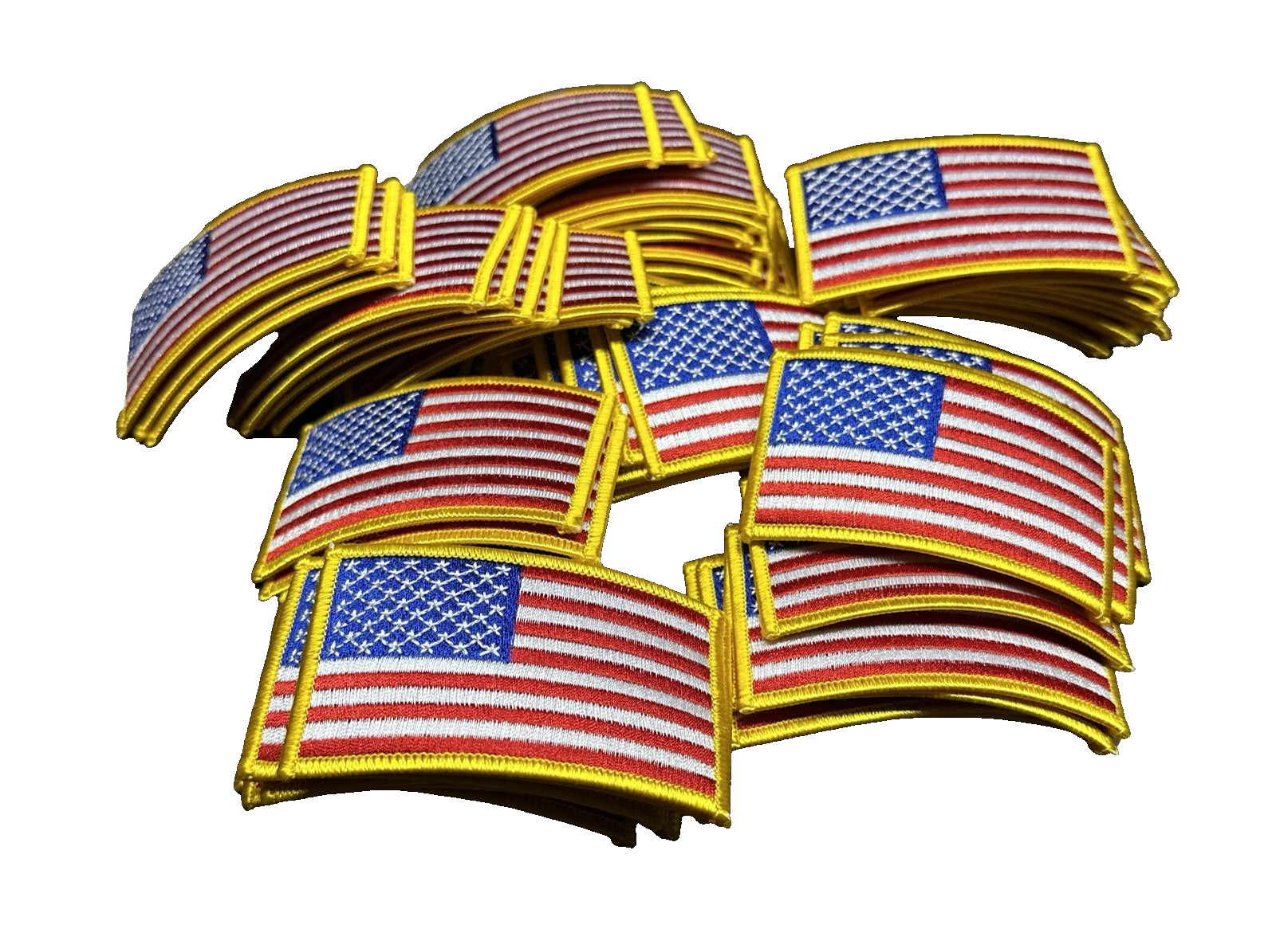 US American Flag Patch Military Forward Facing Shoulder Sew On 3.5" X 2 Lot 62