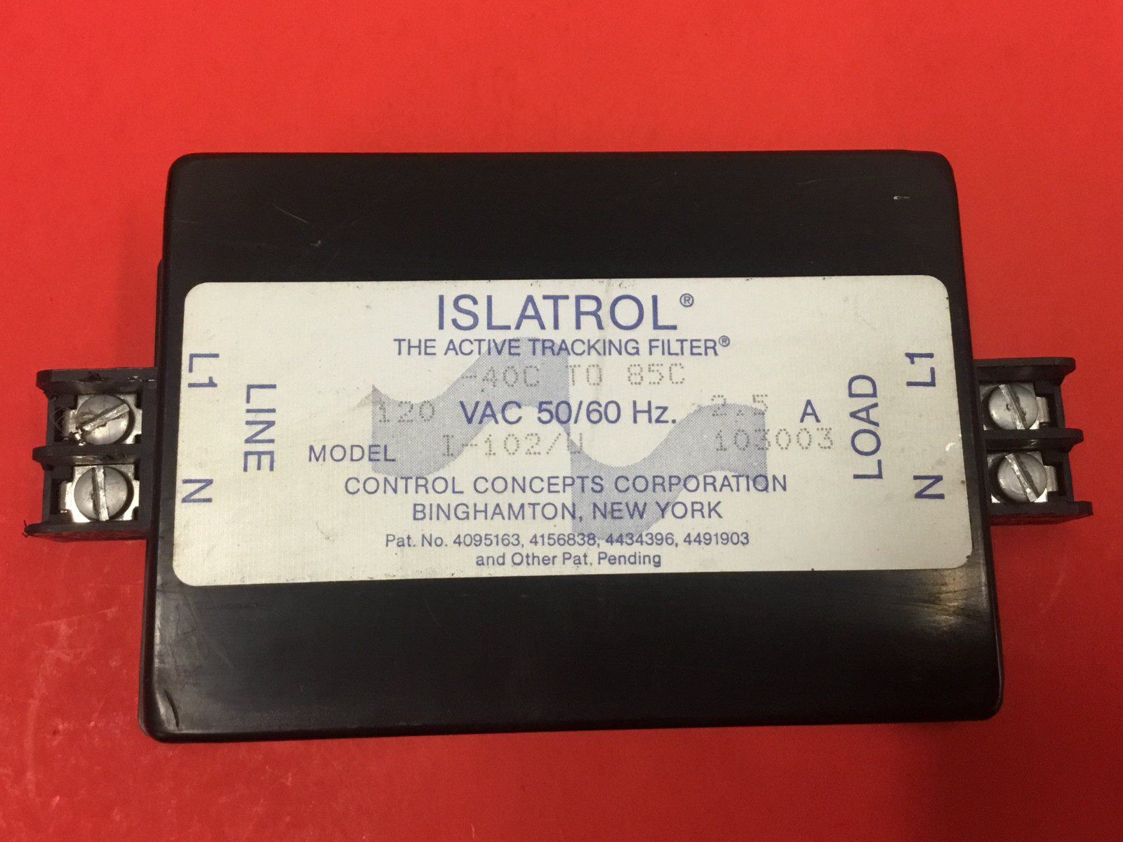 Islatrol - I-102/U - The Active Tracking Filter - 120VAC