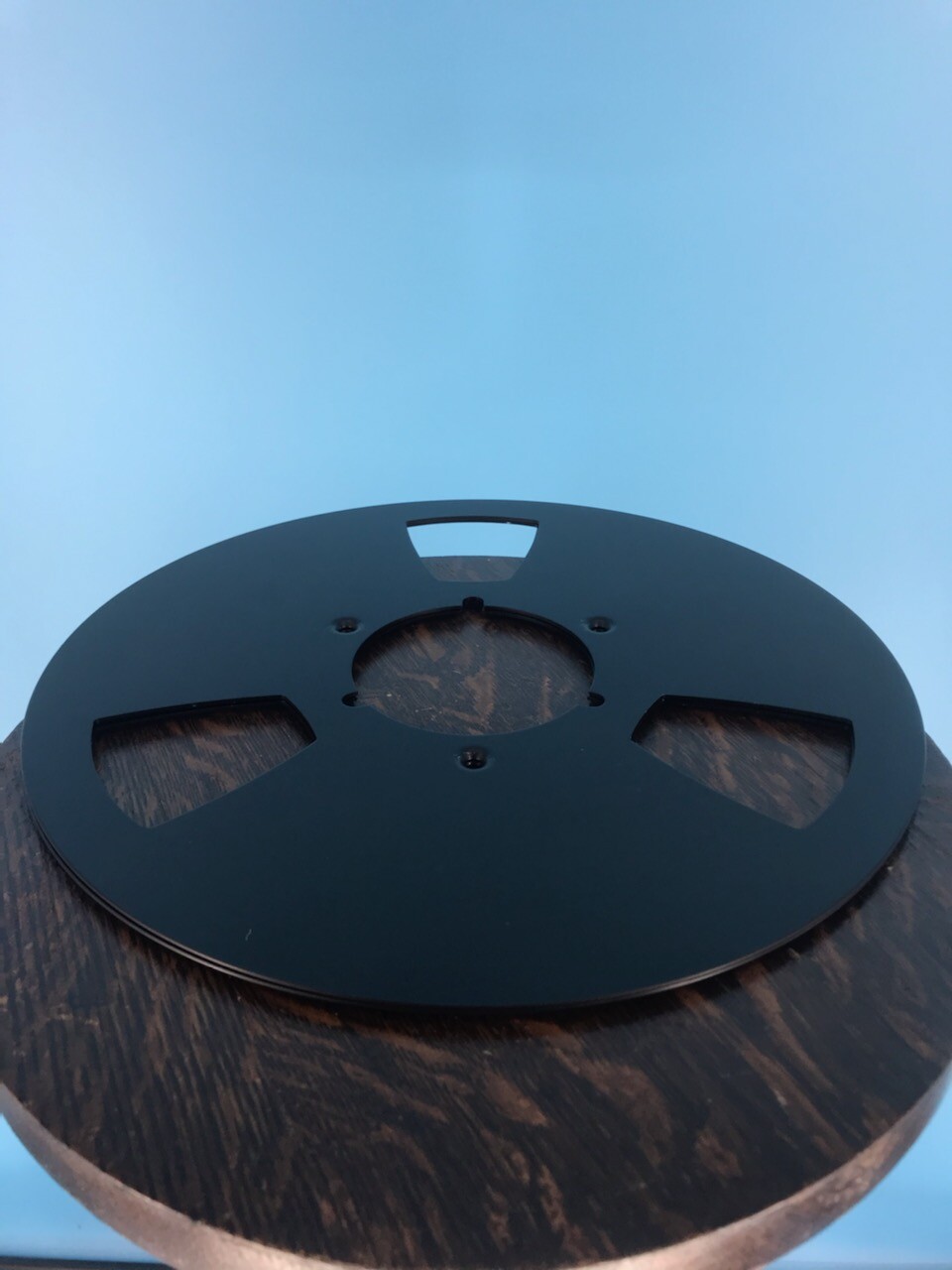 Burlington Recording 10.5" BLACK NAB METAL FLANGES-PAIR w/ 1/4" Hardware RTM ATR