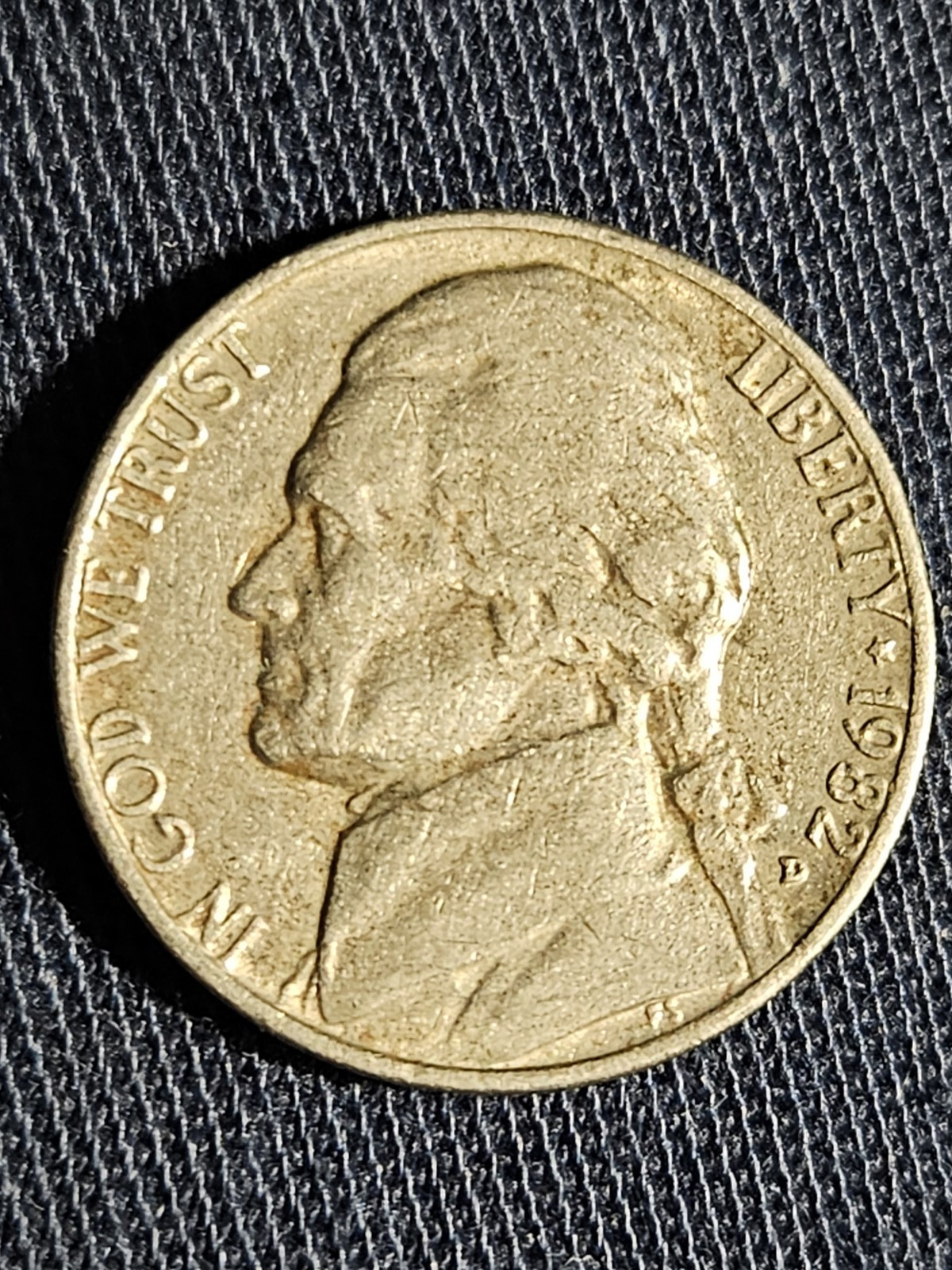 1982 D Nickel Errors DDO, Letters On Rim