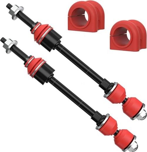 4PC CODE RED Front Sway Bar K80894 Heavy Duty - CODE RED Link & Bushing Kit