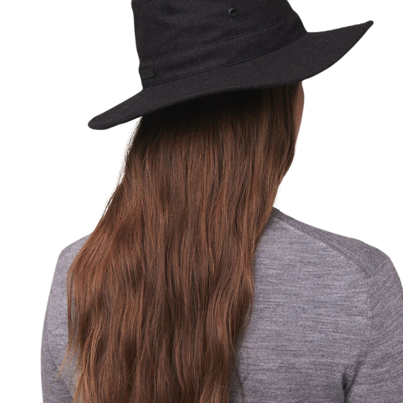 Tilley Tech-Wool Wide Brim Hat, Charcoal Mix, Medium