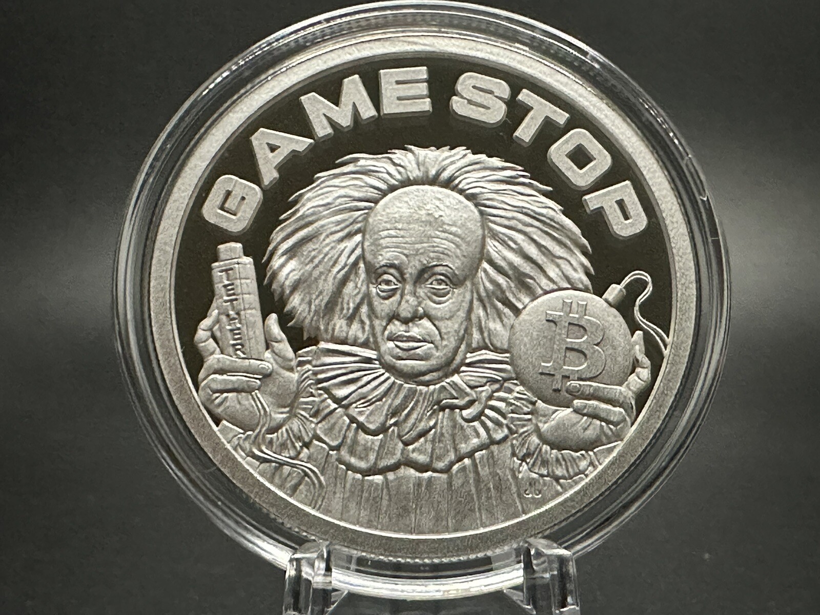 1 oz Silver Proof Game Stop Silver Shield .999 Pure COA BOX 2023 Wall St Bets