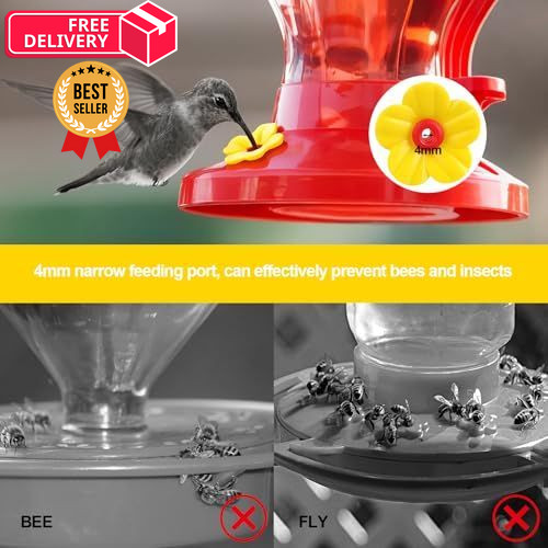 12pcs Hummingbird Feeder Replacement Flowers 12PCS, Yellow