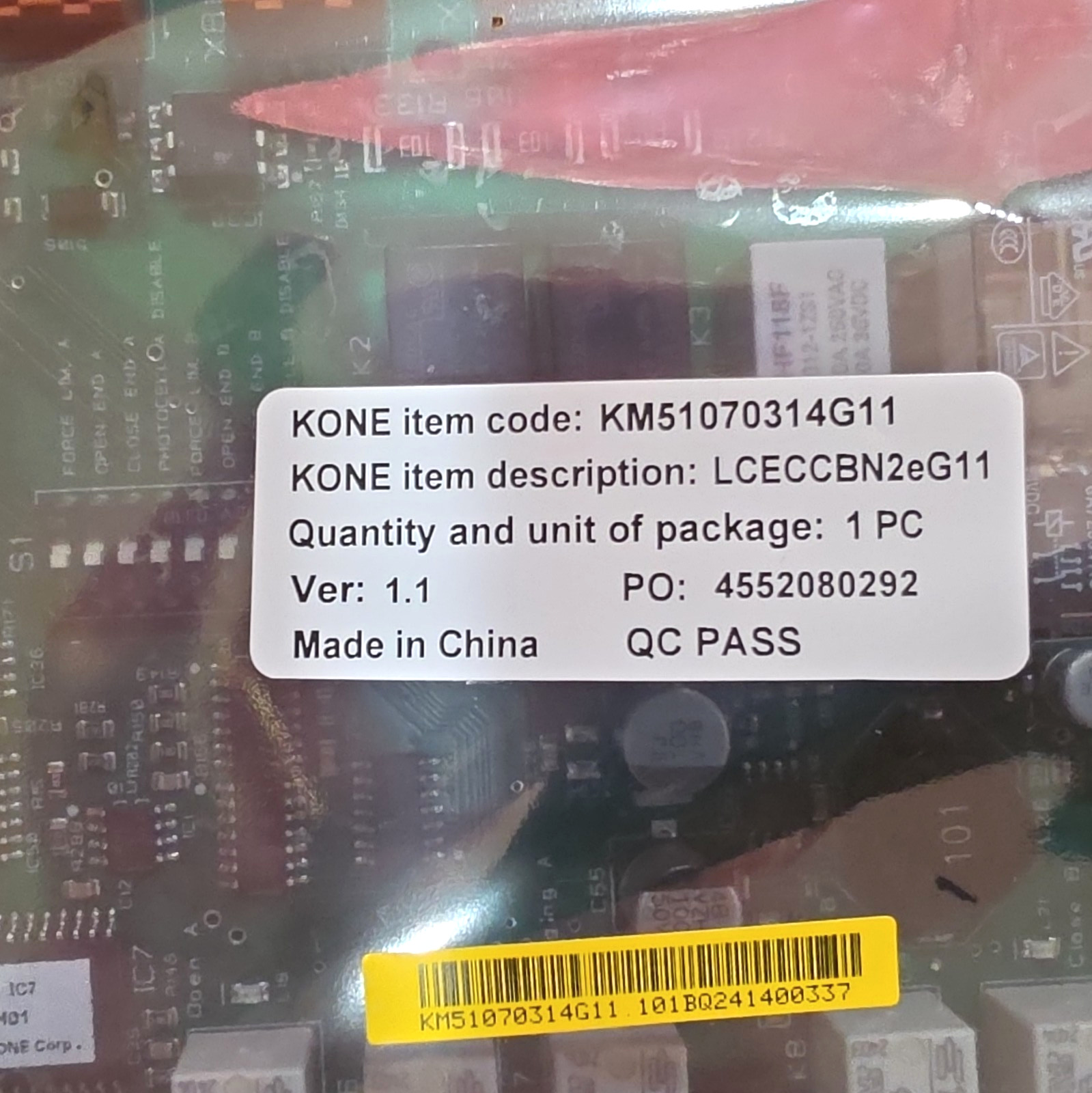 KONE Control Panels & Keypads Control Panel Board KM51070314G11 LCECCBN2eG11