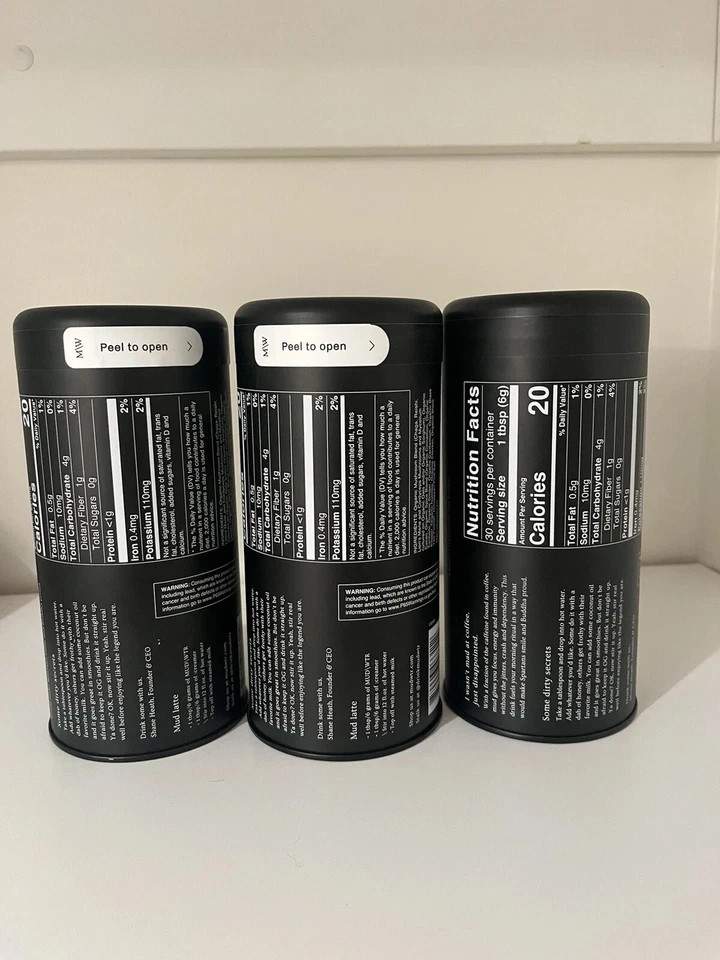 3 Sealed MUD WTR Water Sunrise Cacao 30 Serving Coffee Mushroom MUDWTR ex 12/26