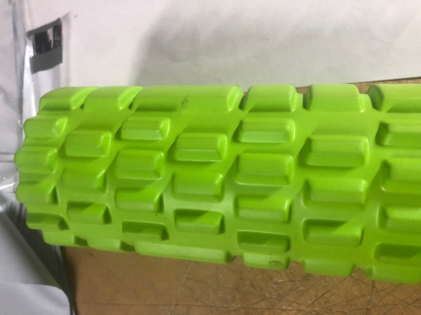 Textured Foam & PVC Deep Tissue Muscle Massage Roller Lime Green 12” Compact