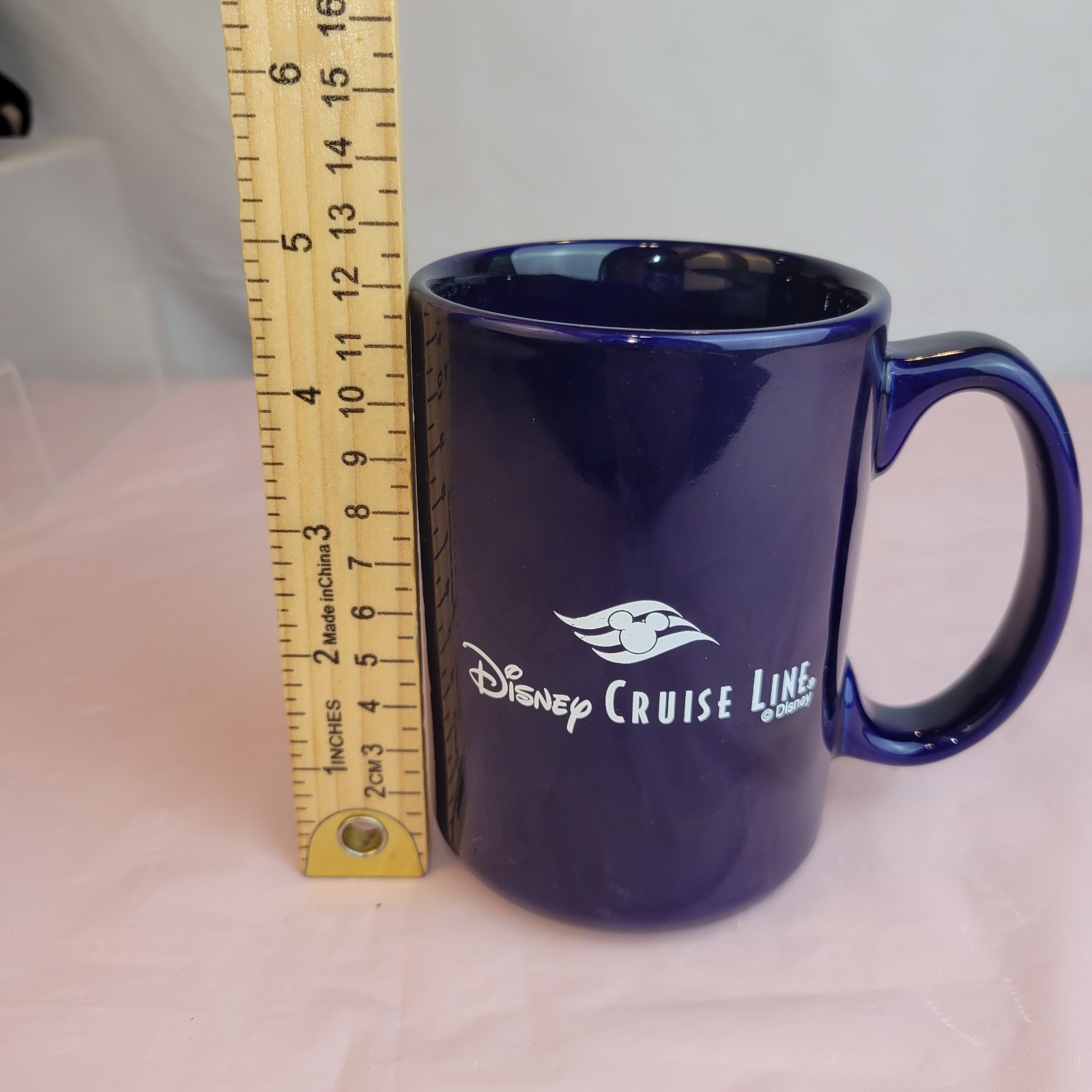 DCL Disney Cruise Line Ship Flag Coffee Mug Navy Blue