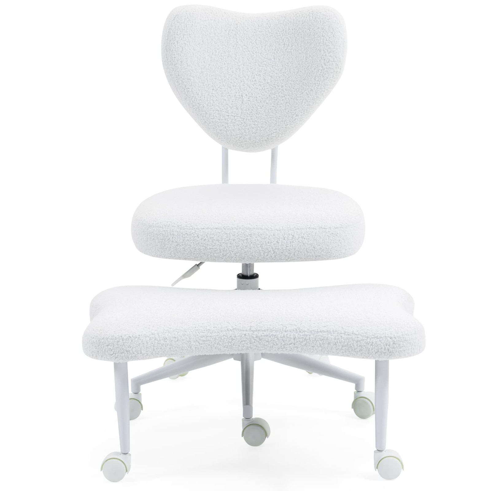 Beige Ergonomic Meditation Chair Cross Legged Seat with Lumbar Support forOffice