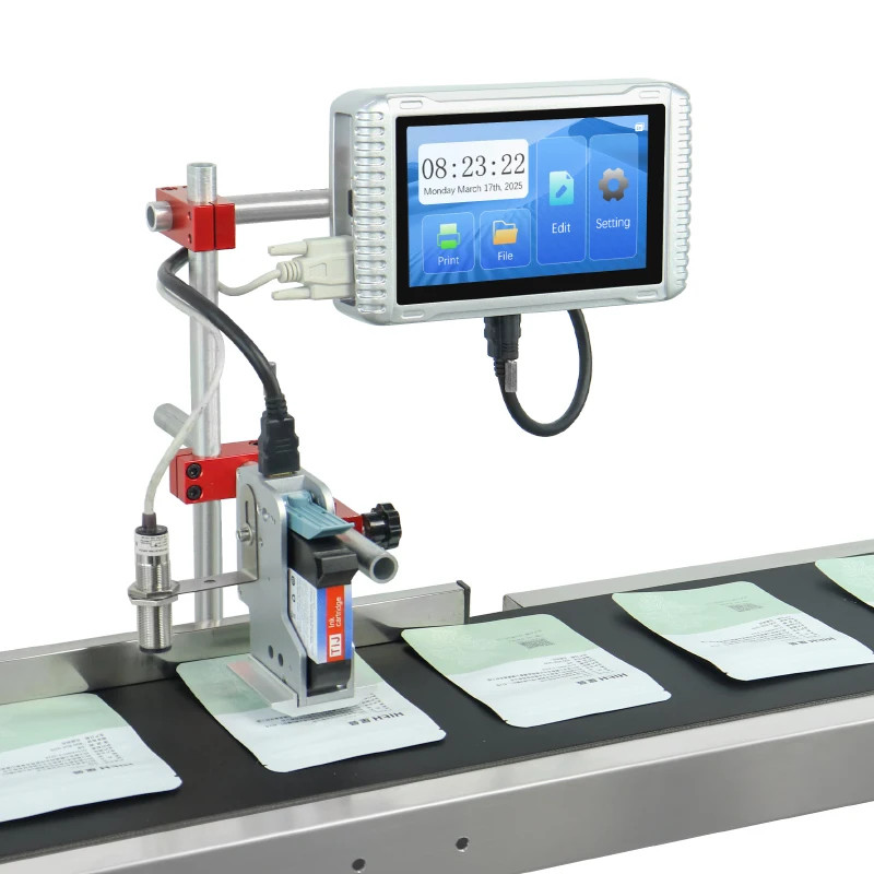 automatic online inkjet printer does not include a conveyor