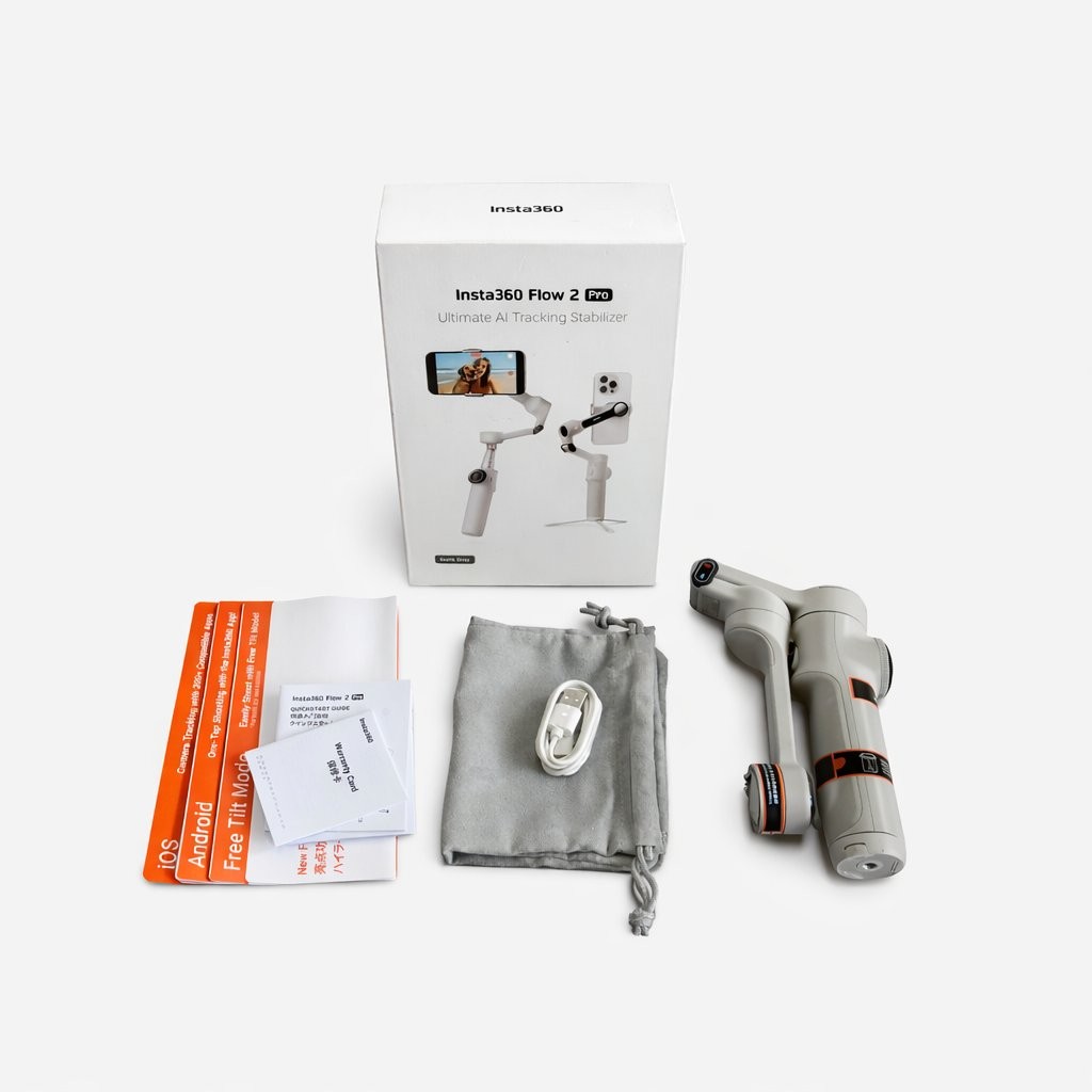 Insta360 Flow 2 Pro Ultimate AI Tracking Smartphone Stabilizer Gimbal Stone Gray