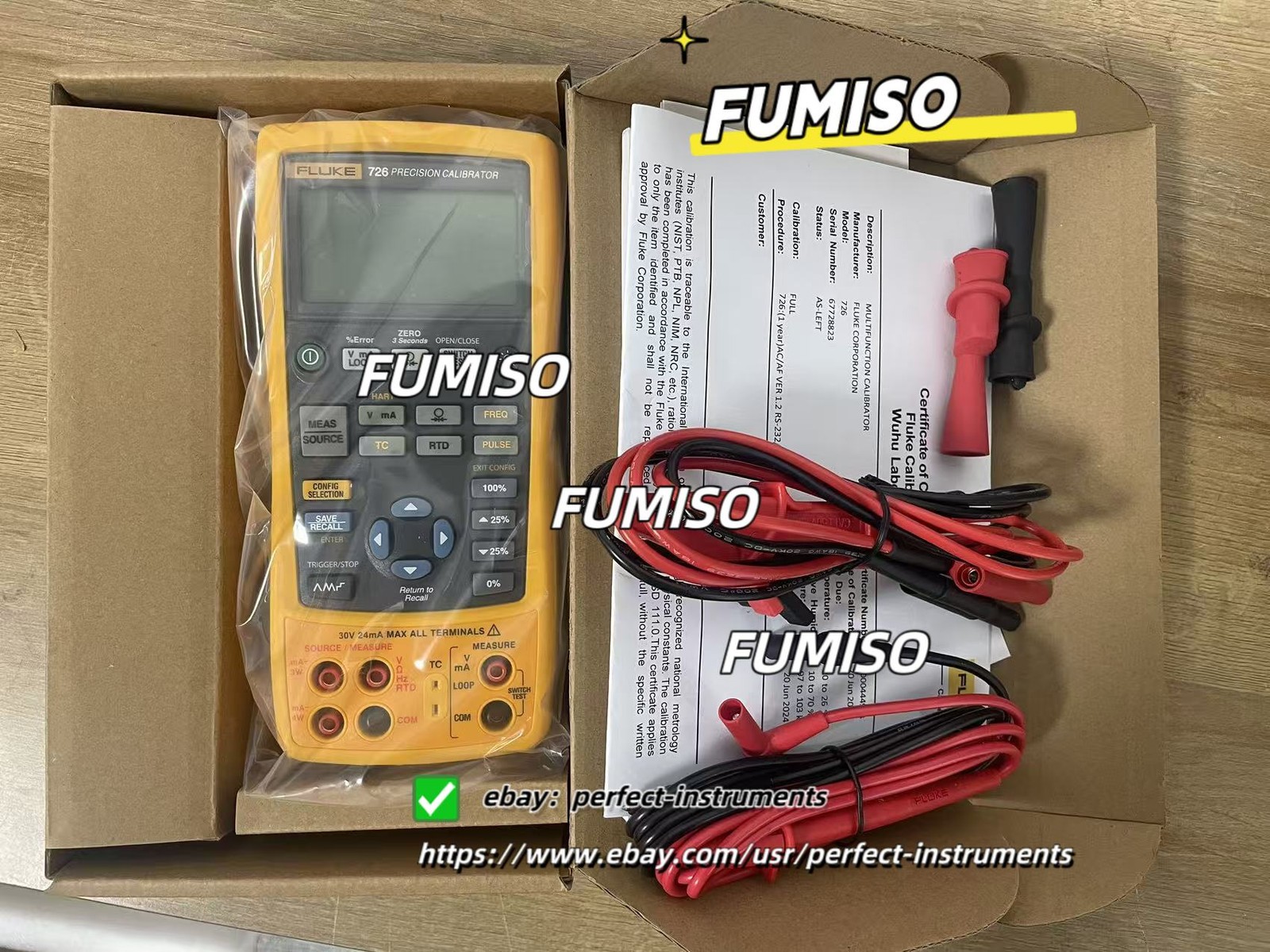 95%NewFluke 726 Multifunction Process Calibrator Calibrated /stock/lhy#per