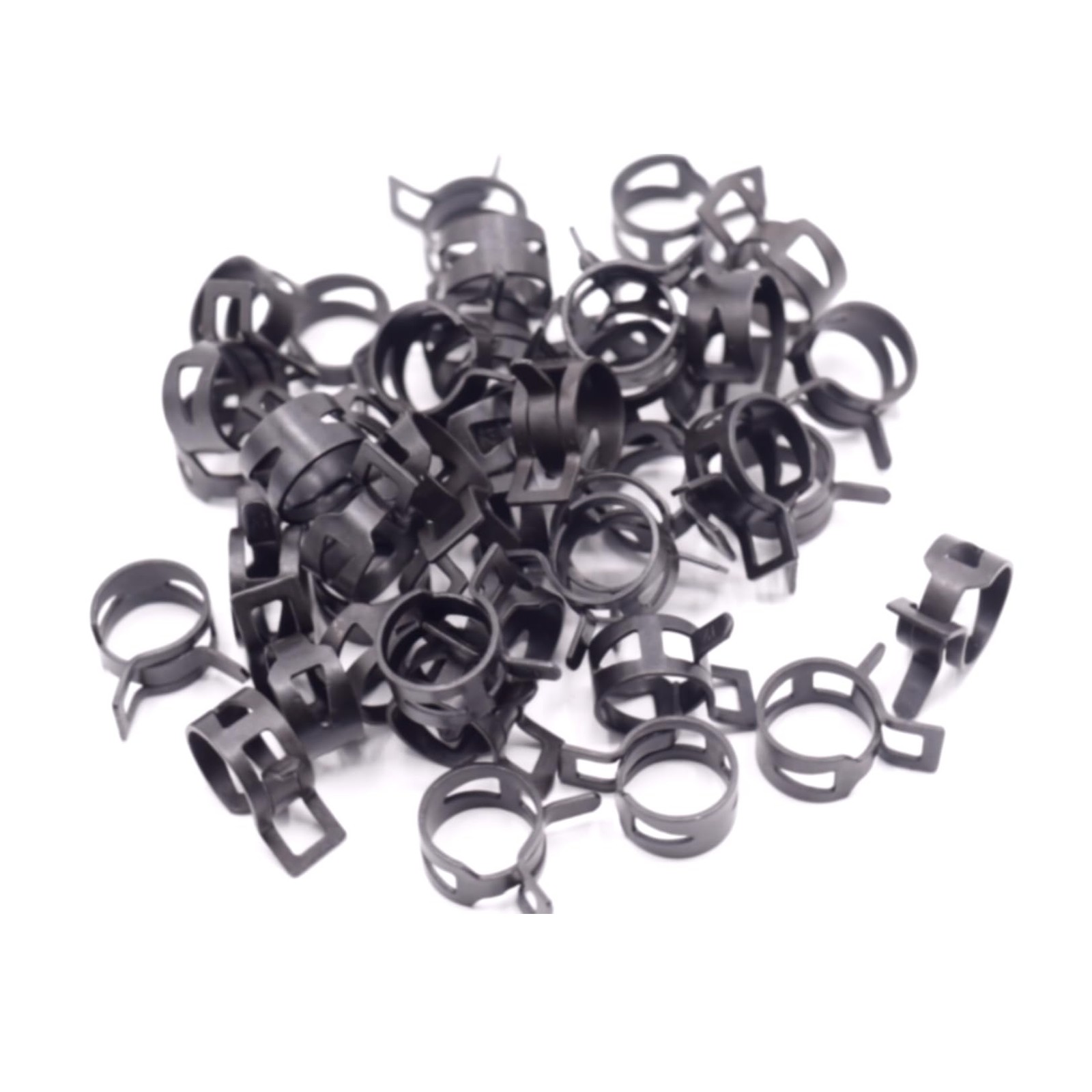 Joyangy 50Pcs 1/2 inch (12mm) ID Spring Band Type Action Hose 12mm, Black