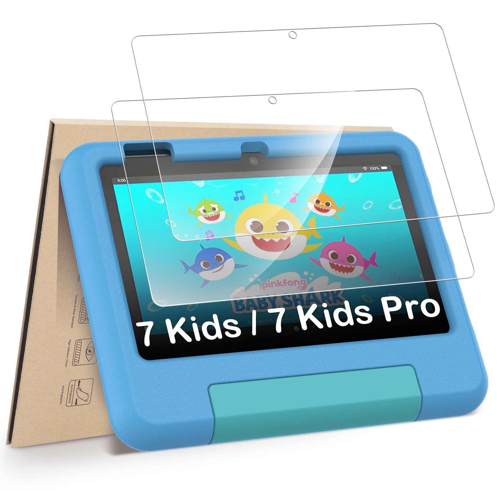 2-Pack Screen Protectors Compatible with 7 Kids/ 7 Kids Pro Tablet 7" (2022 R...