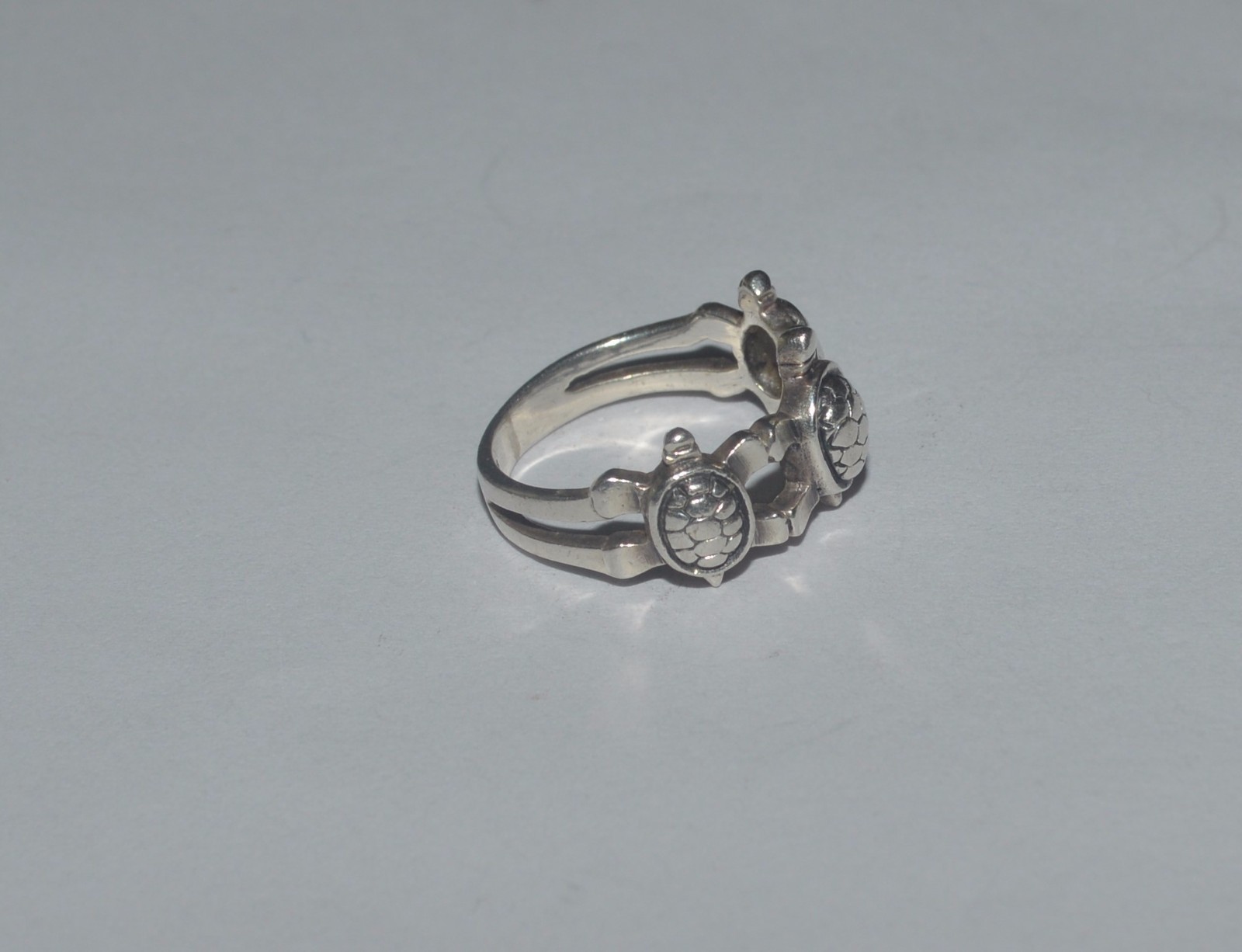 ARTISAN STERLING SILVER TURTLES TORTOISE RING SIZE 5