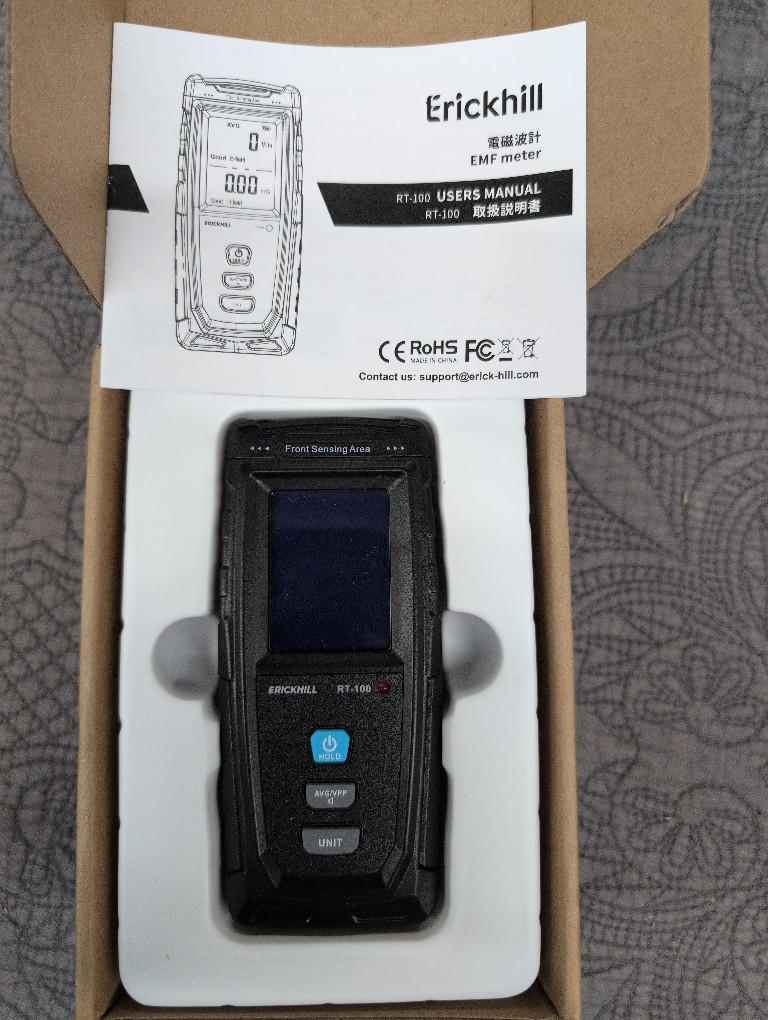 ERICKHILL EMF Meter, Detects Electric and Magnetic Fields, Handheld Digital EMF