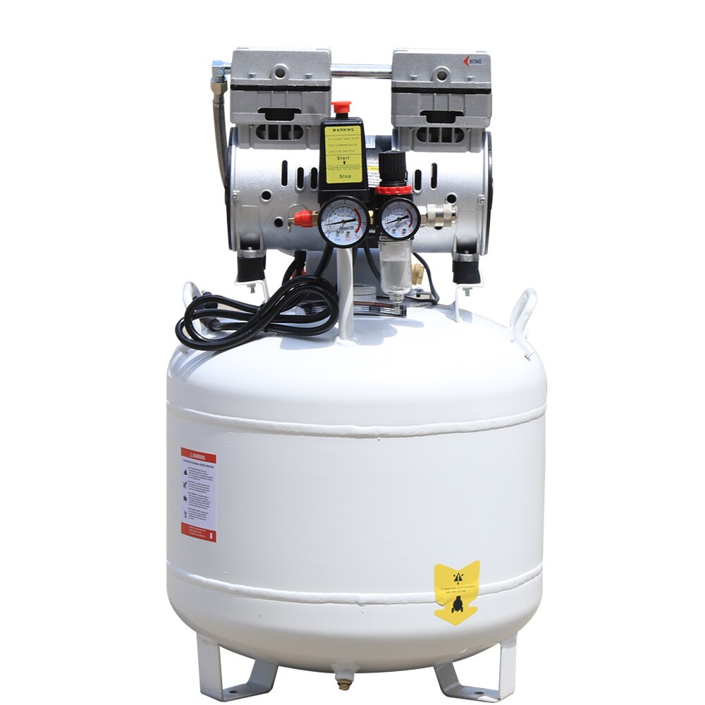 40L Portable Dental Air Compressor Oil Free Silent Air Pump  115 PSI