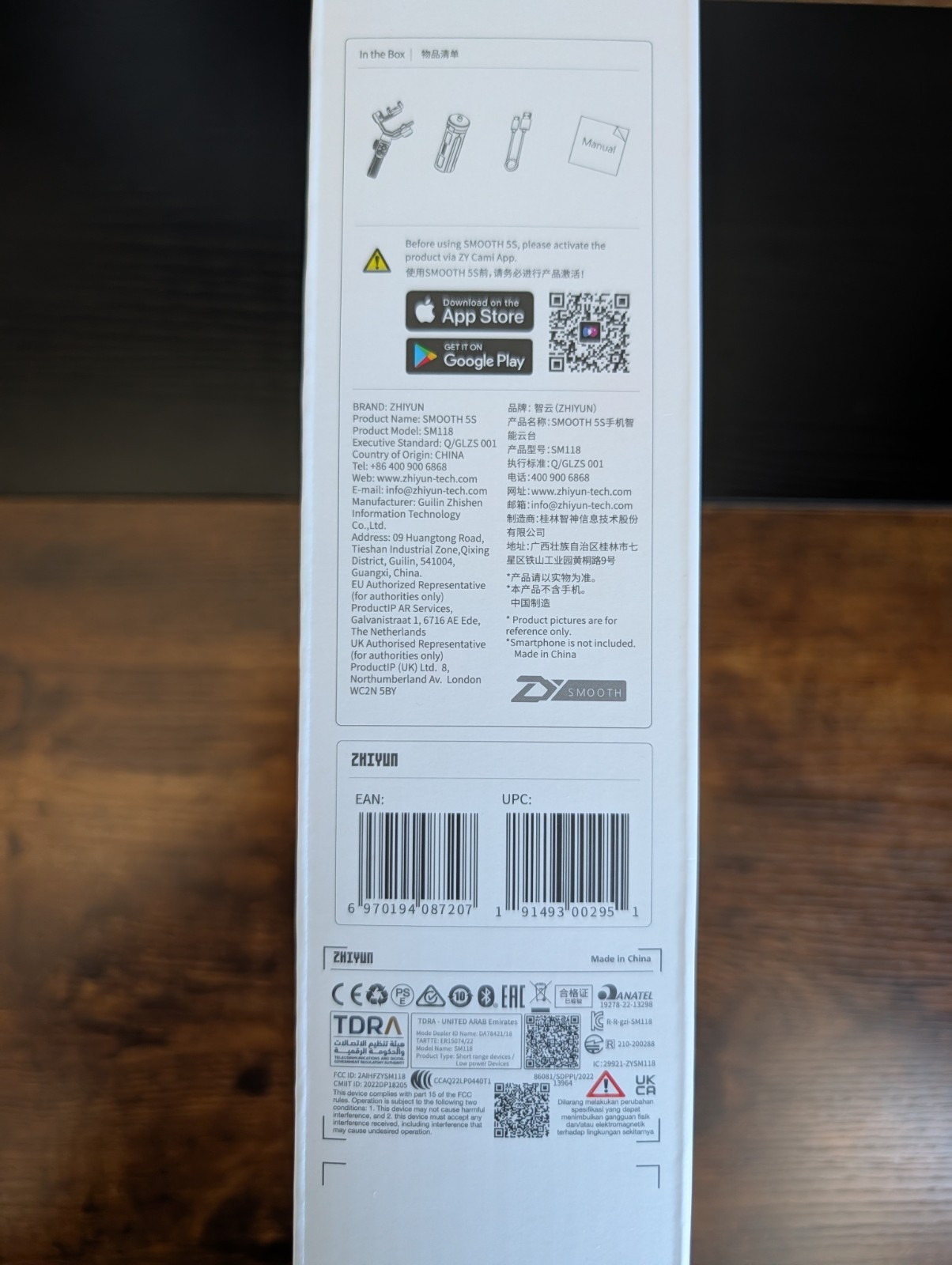 Zhiyun 5S Smooth Gimbal Stabilizer with Fill Light